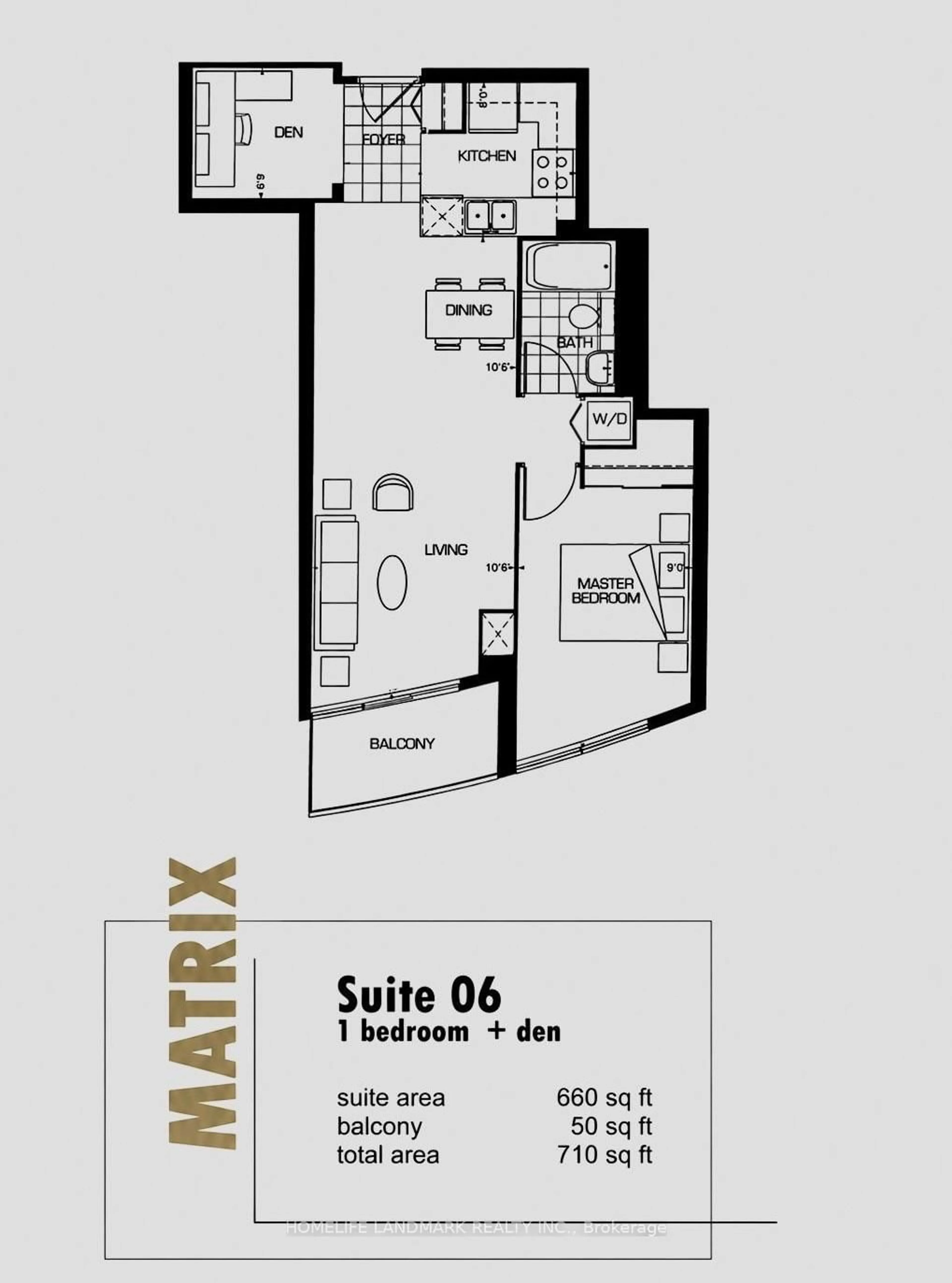 Floor plan for 361 Front St #1906, Toronto Ontario M5V 3R5