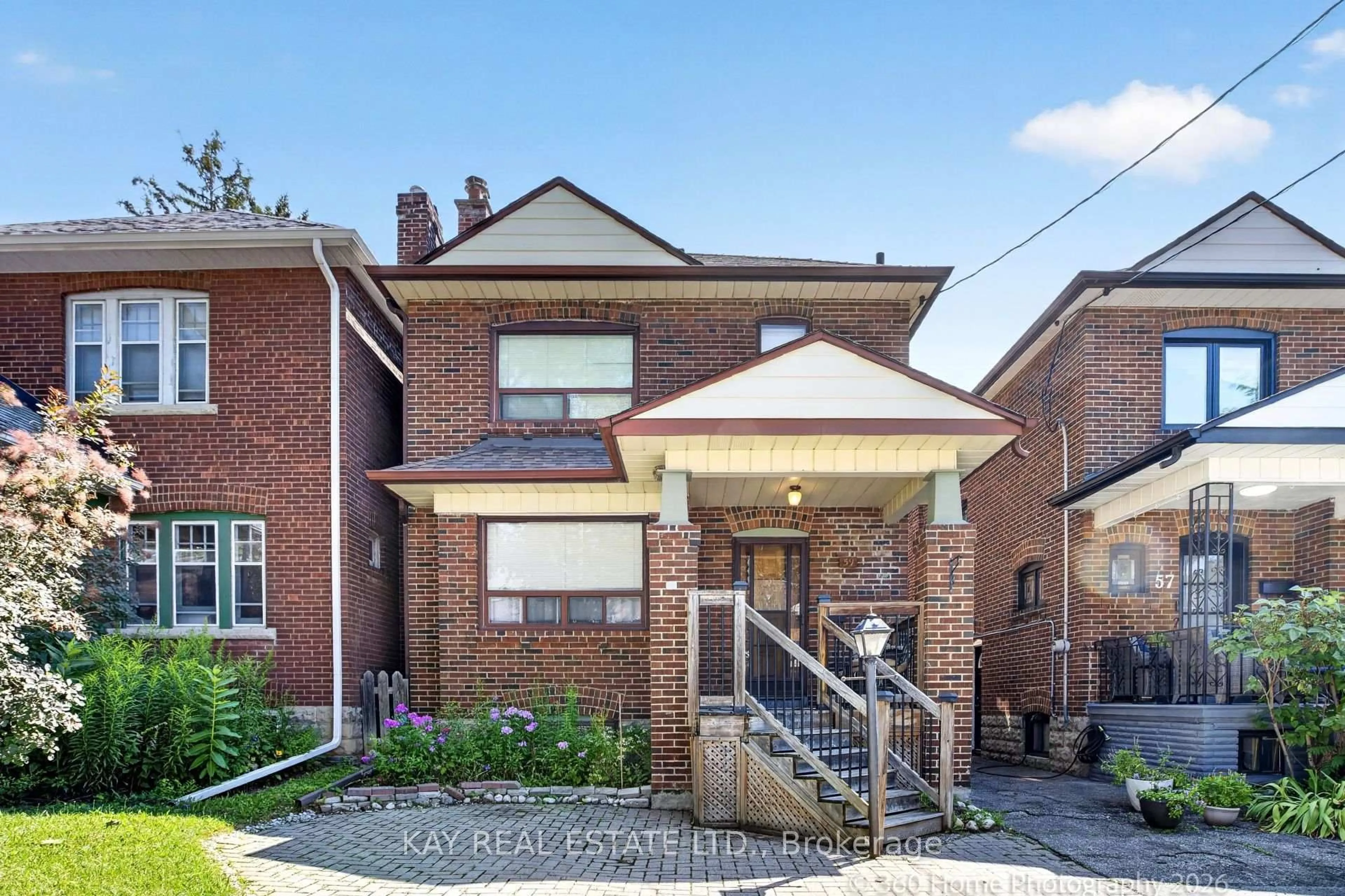 Home with brick exterior material, street for 59 Cherrywood Ave, Toronto Ontario M6C 2X4