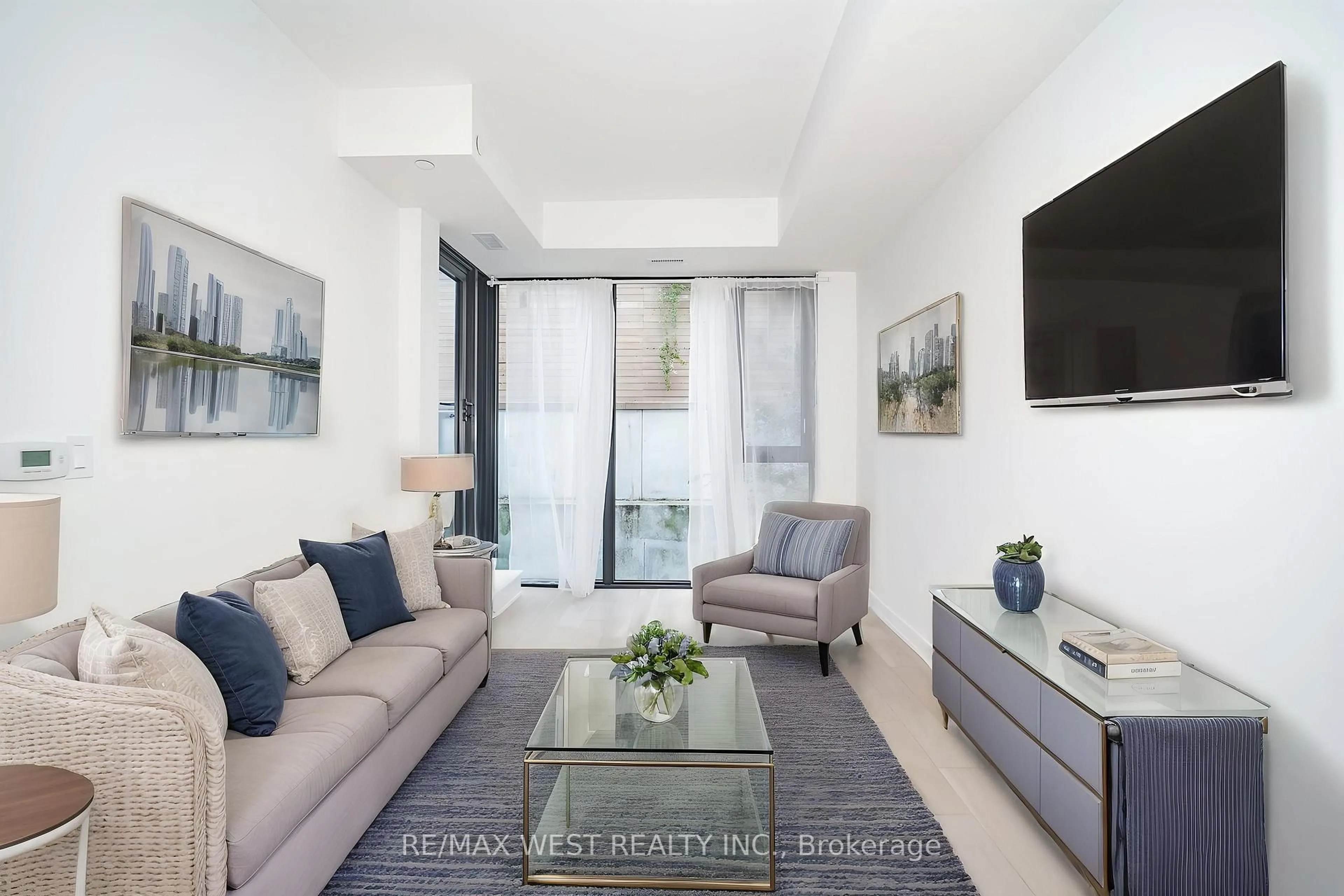 Living room with furniture, unknown for 840 St Clair Ave #205, Toronto Ontario M6C 0A4
