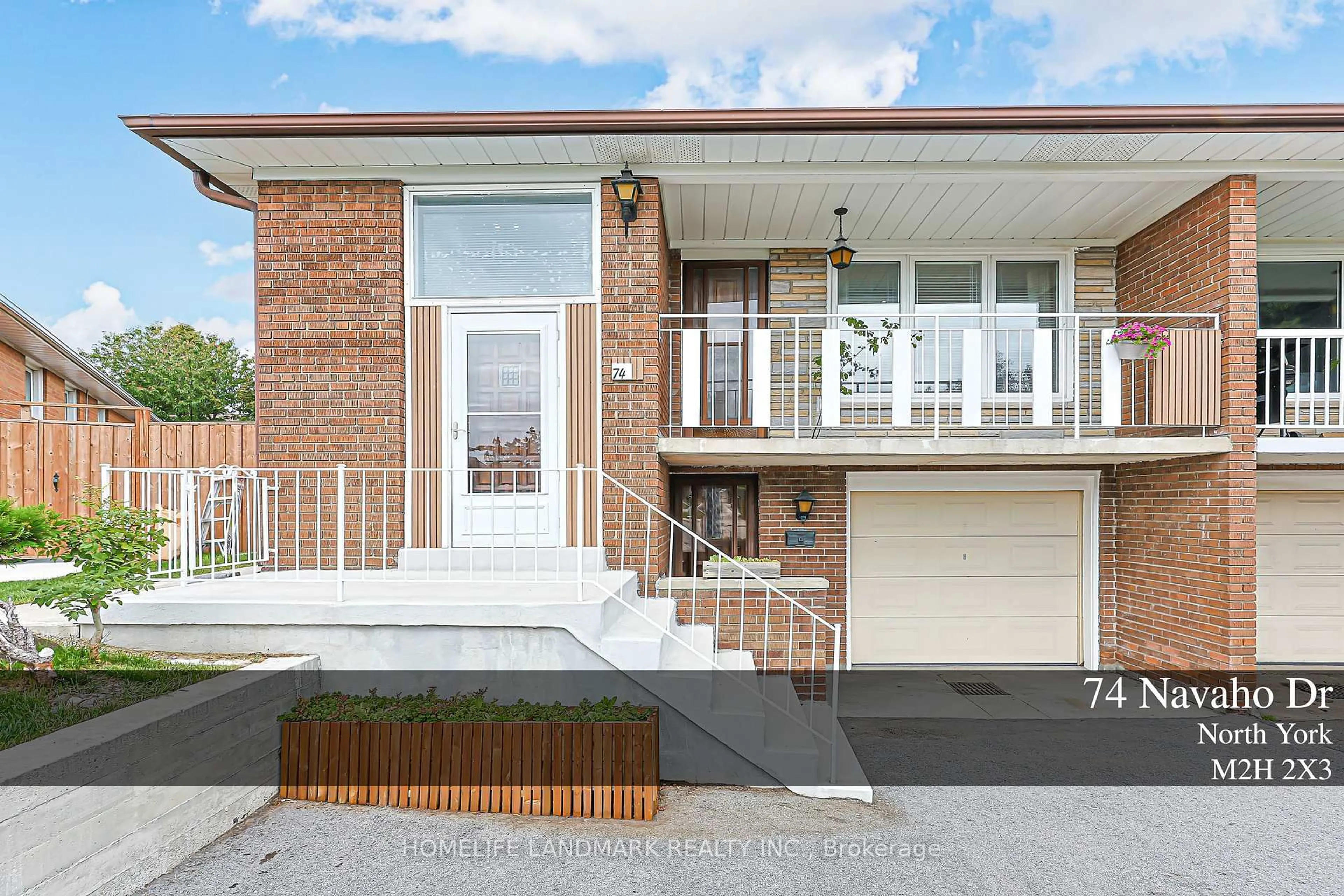 Home with brick exterior material, street for 74 Navaho Dr, Toronto Ontario M2H 2X3