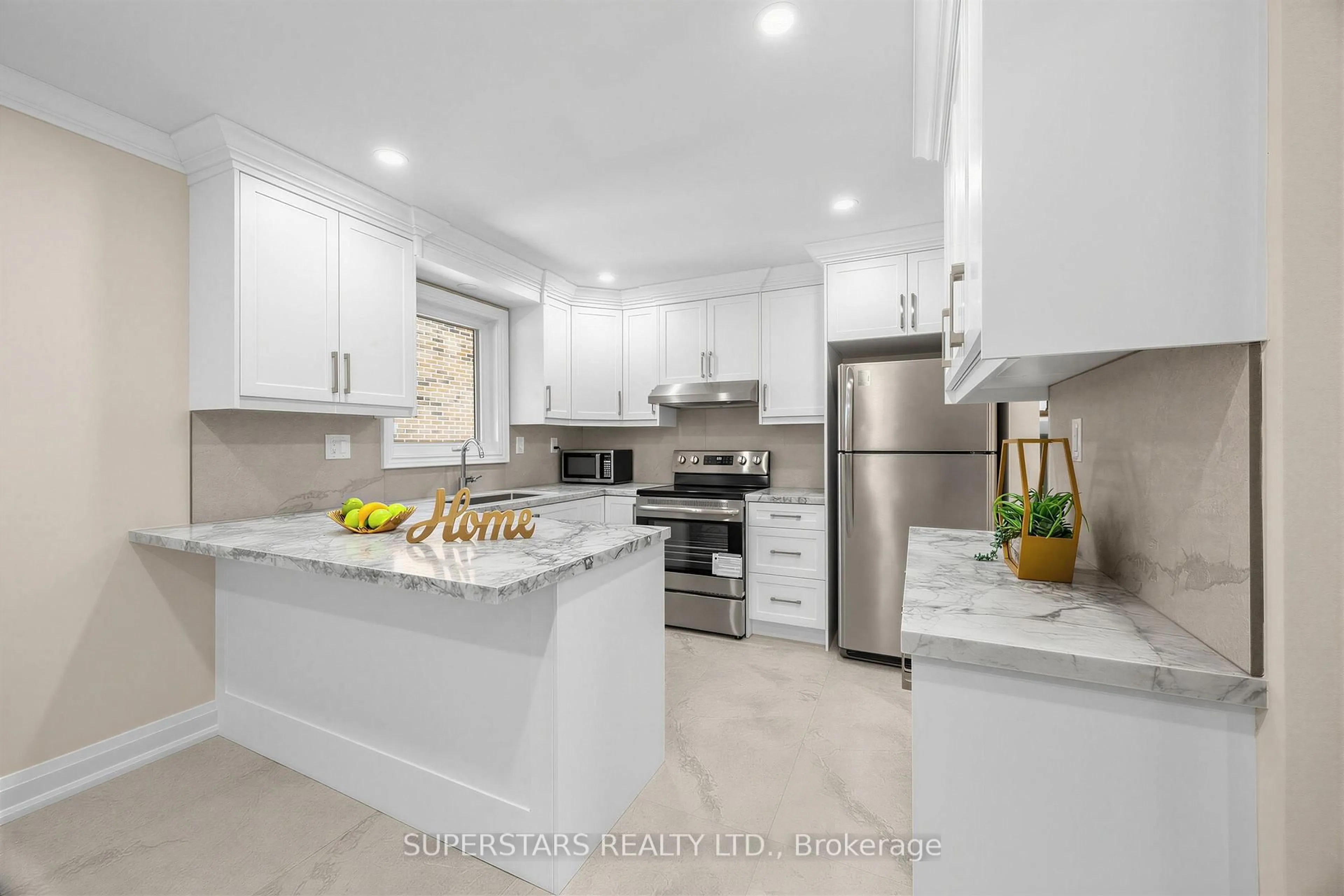 Open concept kitchen, ceramic/tile floor for 326 Mckee Ave, Toronto Ontario M2N 4E5