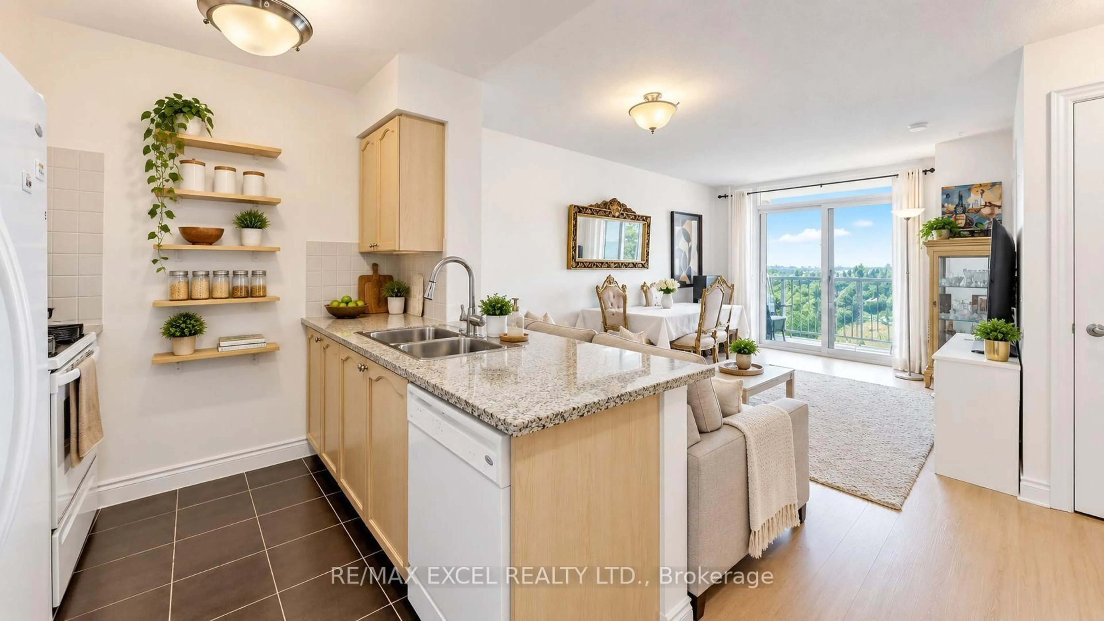 Open concept kitchen, ceramic/tile floor for 15 Greenview Ave #2510, Toronto Ontario M2M 4M7