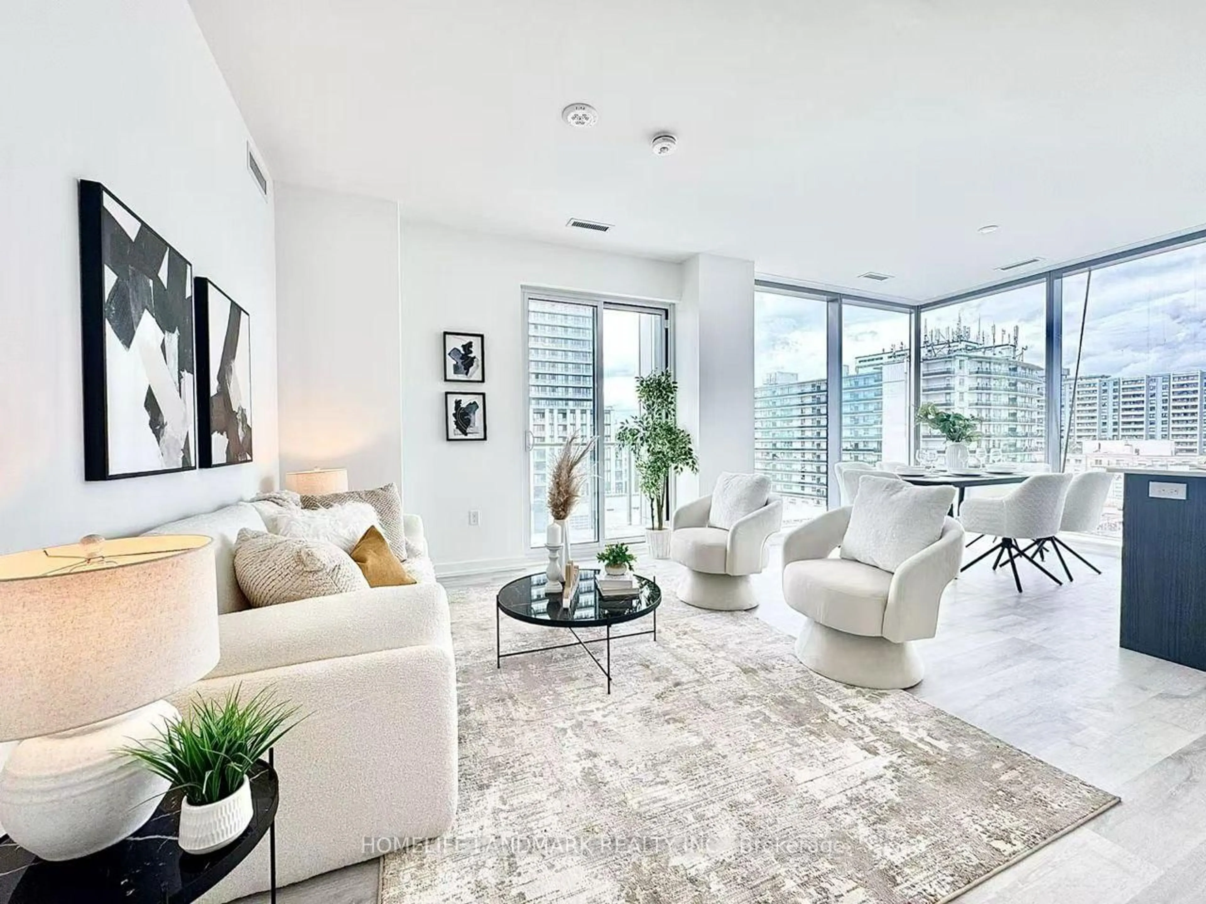 Living room with furniture, unknown for 7 Golden Lion Hts #N833, Toronto Ontario M2M 0C1