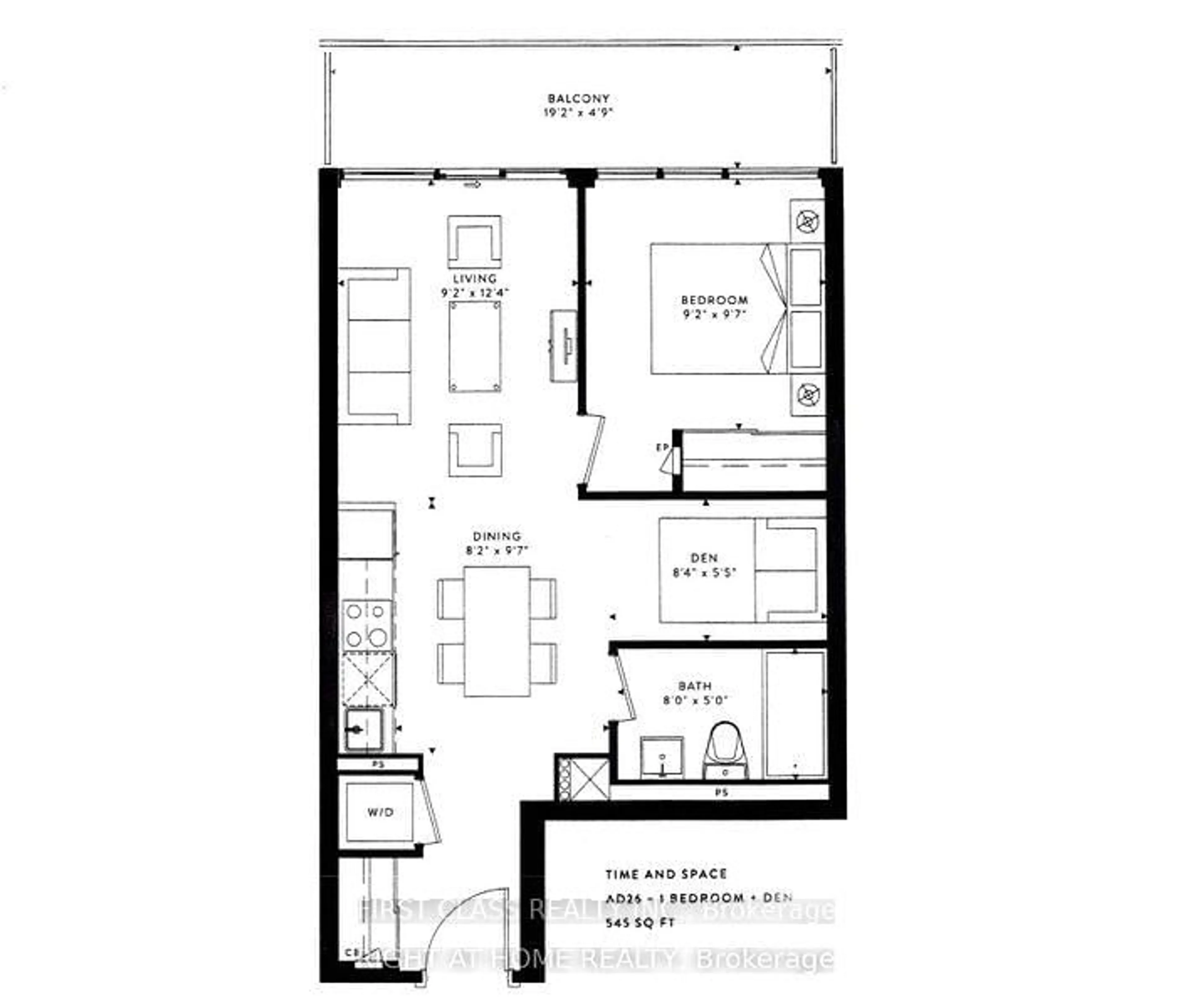 Floor plan for 70 Princess St #PH3015, Toronto Ontario M5A 0X6