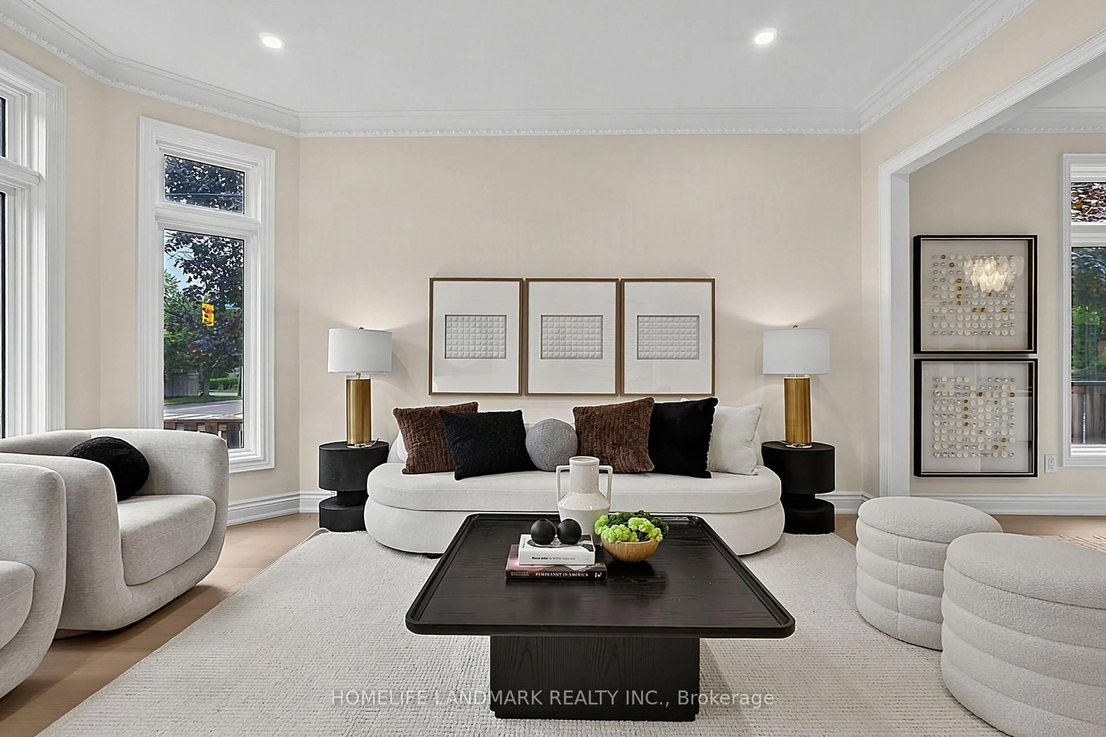 Living room with furniture, ceramic/tile floor for 162 Byng Ave, Toronto Ontario M2N 4K9