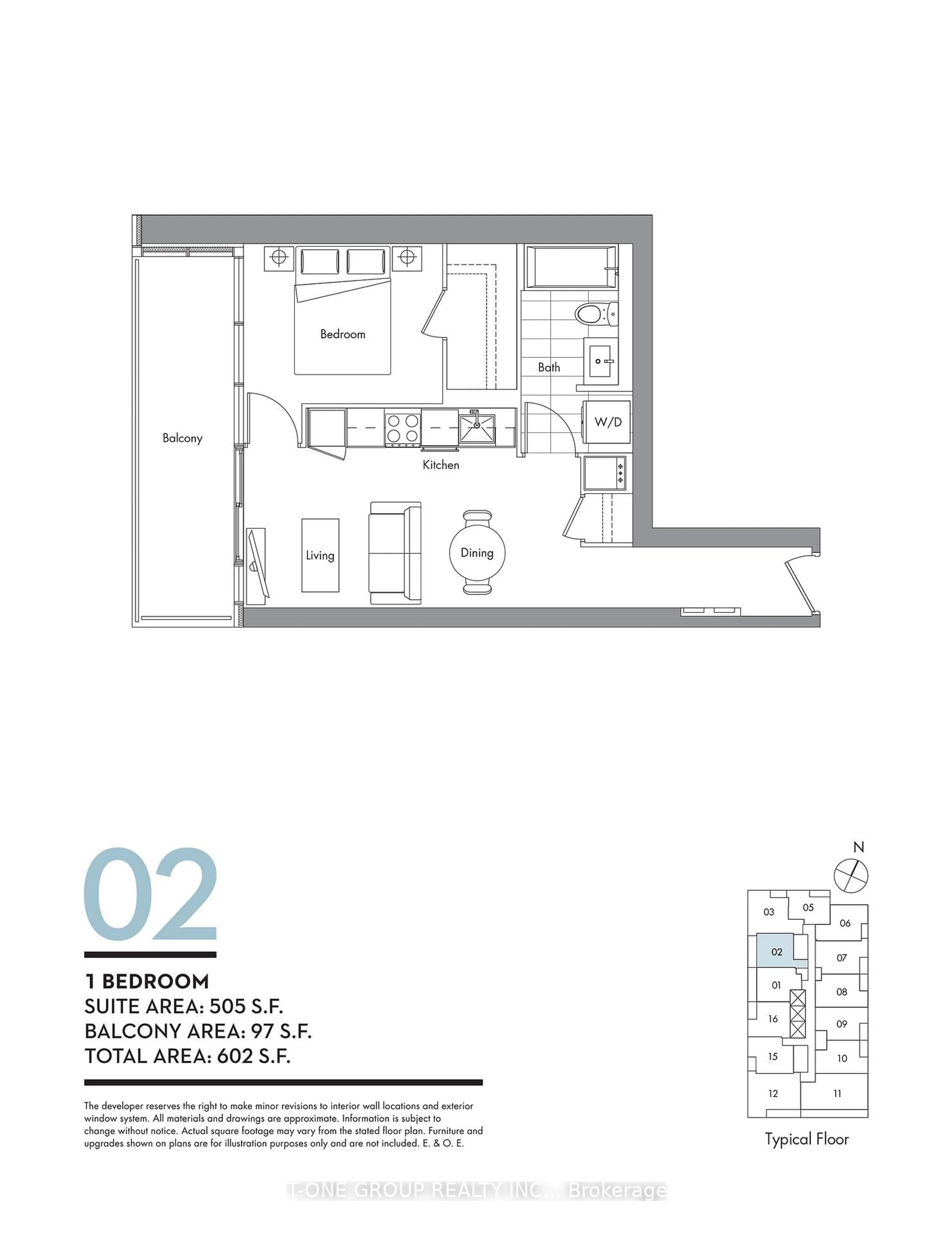 Floor plan for 19 Bathurst St #1502, Toronto Ontario M5V 0N2