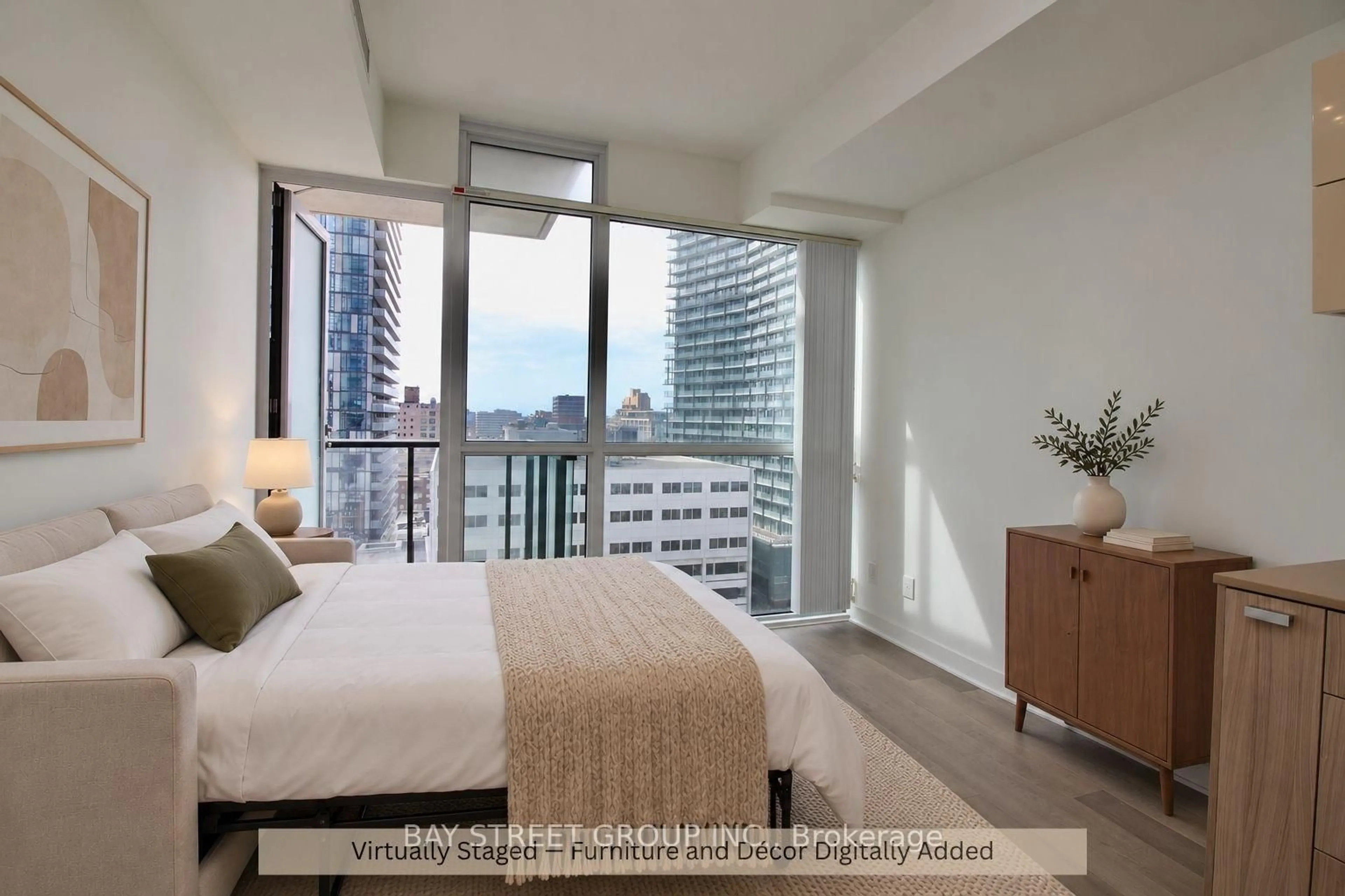 Bedroom with bed, unknown for 290 Adelaide St #1303, Toronto Ontario M5V 0P3