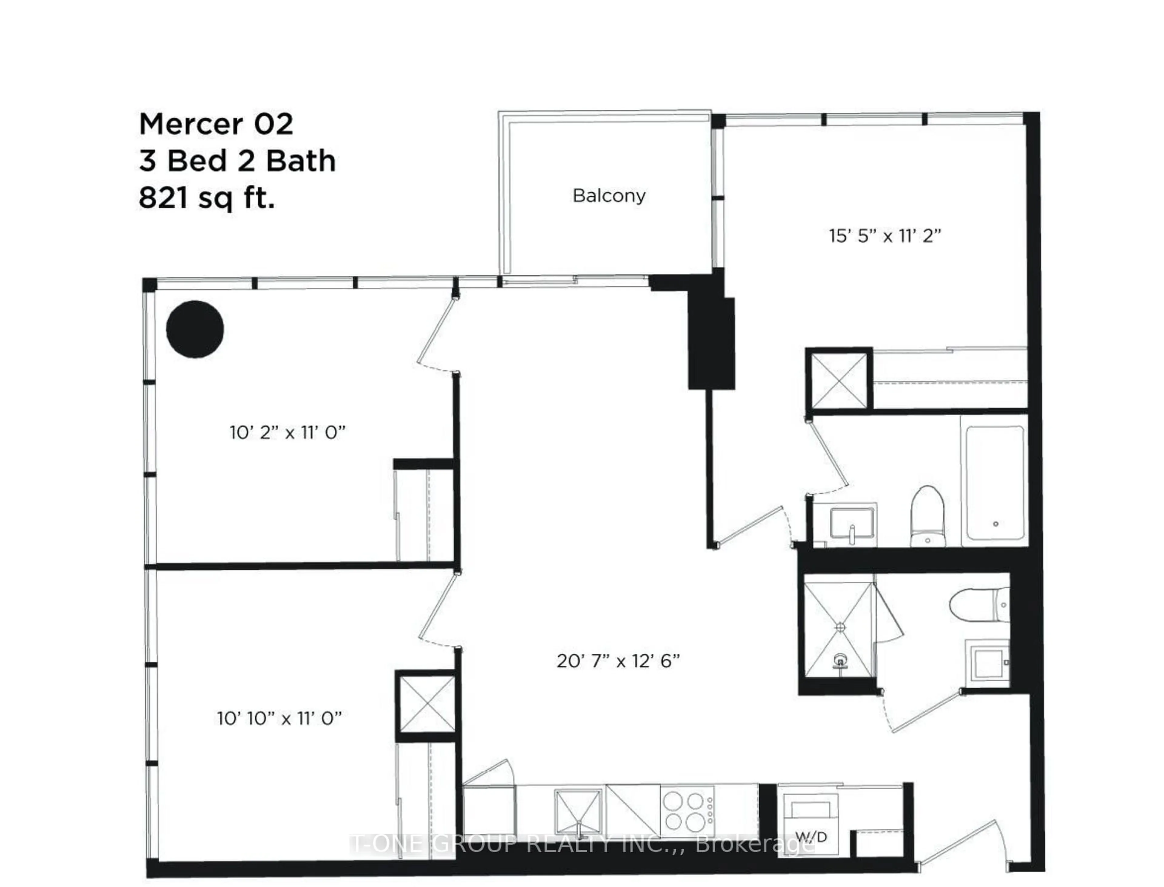 Floor plan for 55 Mercer St #1202, Toronto Ontario M5V 0W4
