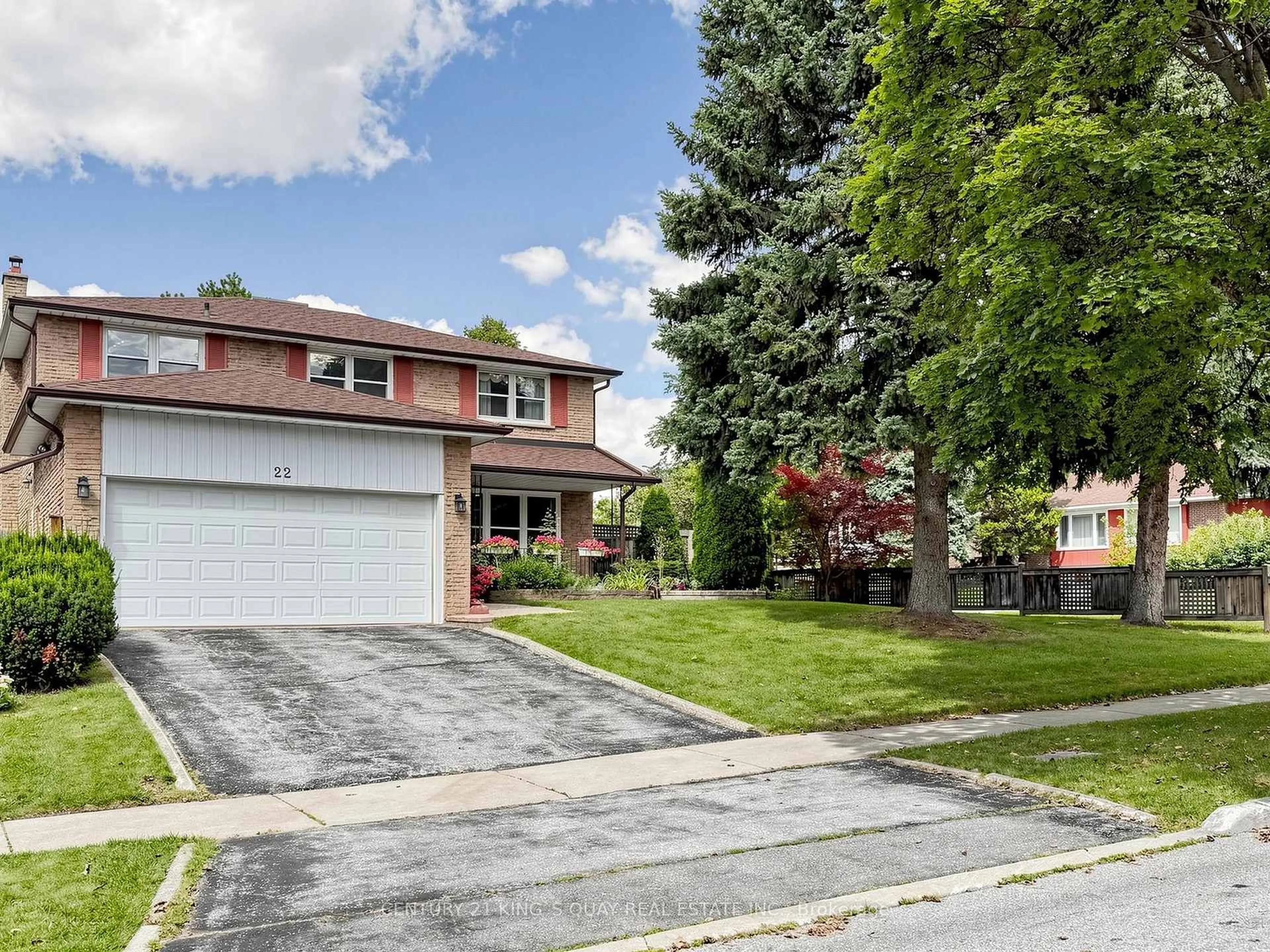 Home with brick exterior material, street for 22 Mistflower Rd, Toronto Ontario M2H 3G6