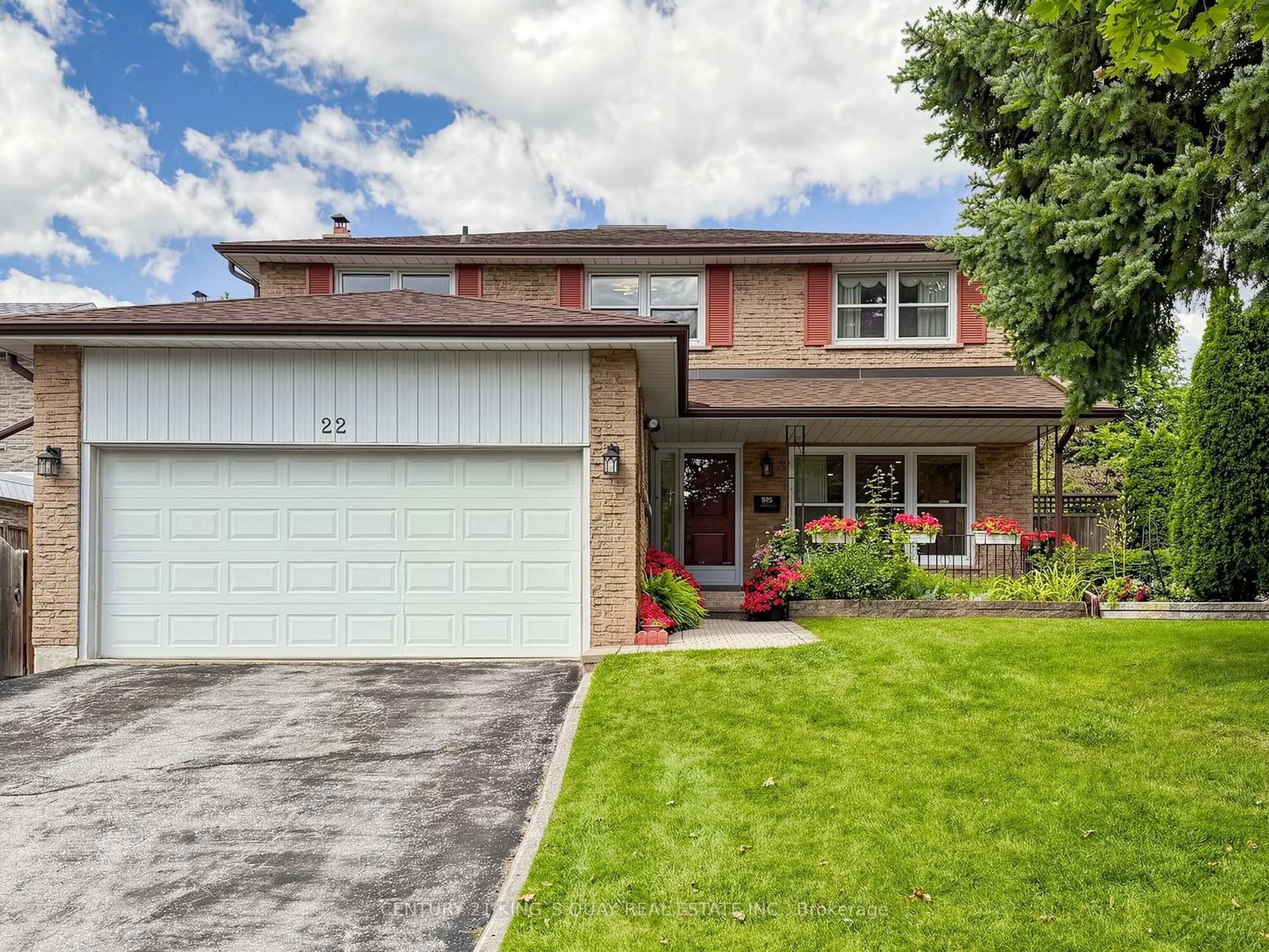 Home with brick exterior material, street for 22 Mistflower Rd, Toronto Ontario M2H 3G6