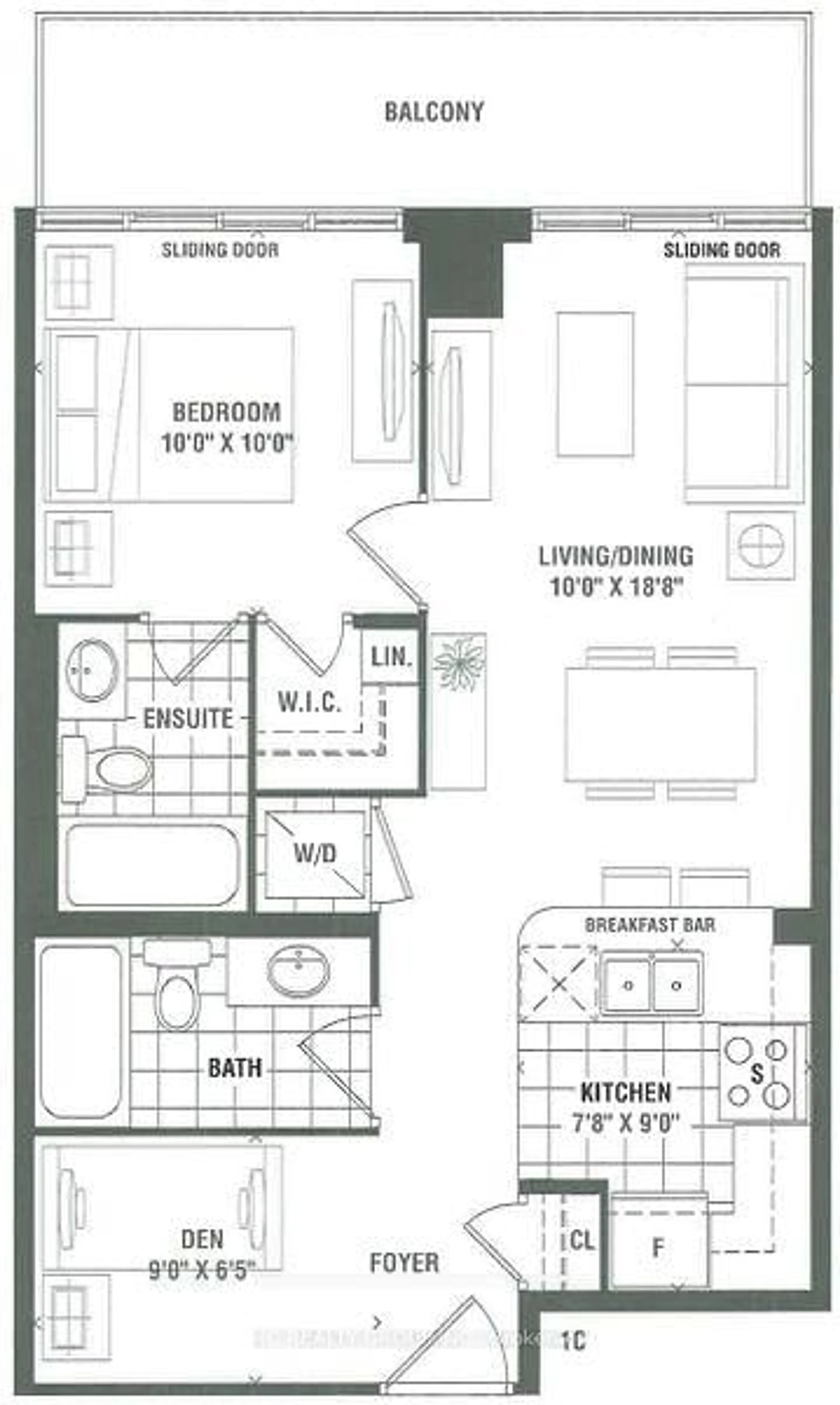 Floor plan for 4955 Yonge St #1703, Toronto Ontario M2N 5N6
