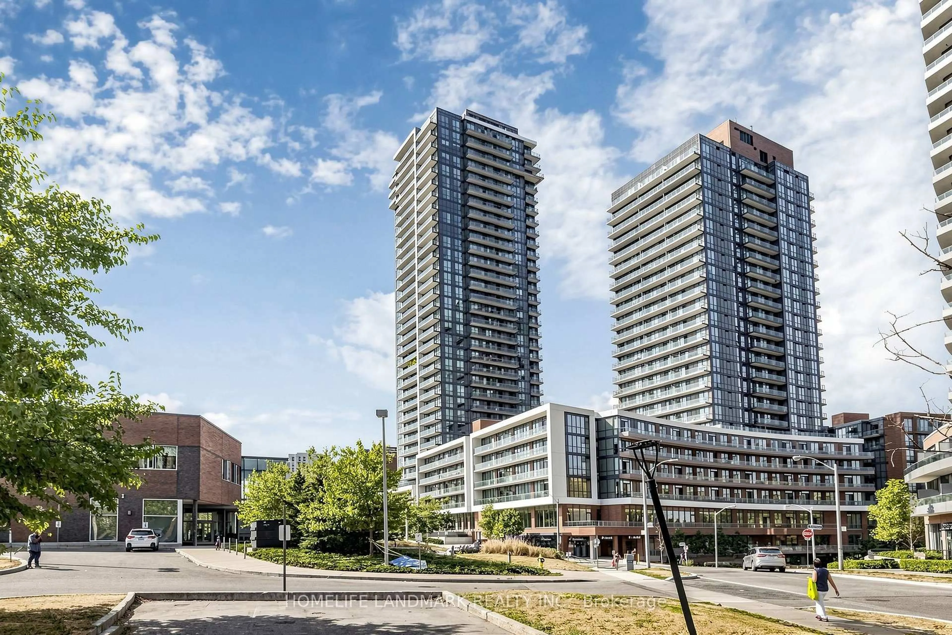 Patio, city buildings view from balcony for 32 Forest Manor Rd #2610, Toronto Ontario M2J 0H2