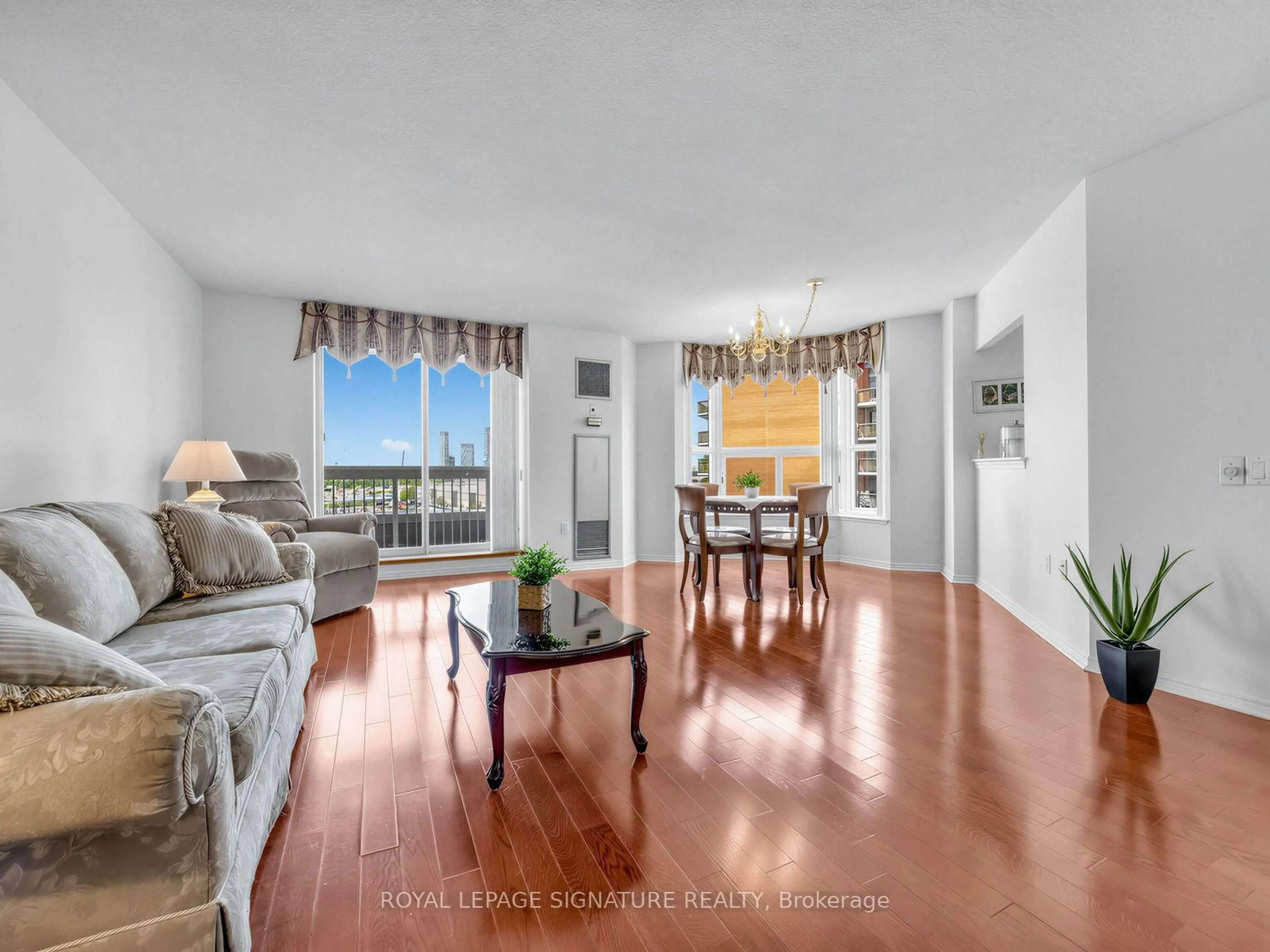 Living room with furniture, unknown for 11 Thorncliffe Park Dr #807, Toronto Ontario M4H 1P3