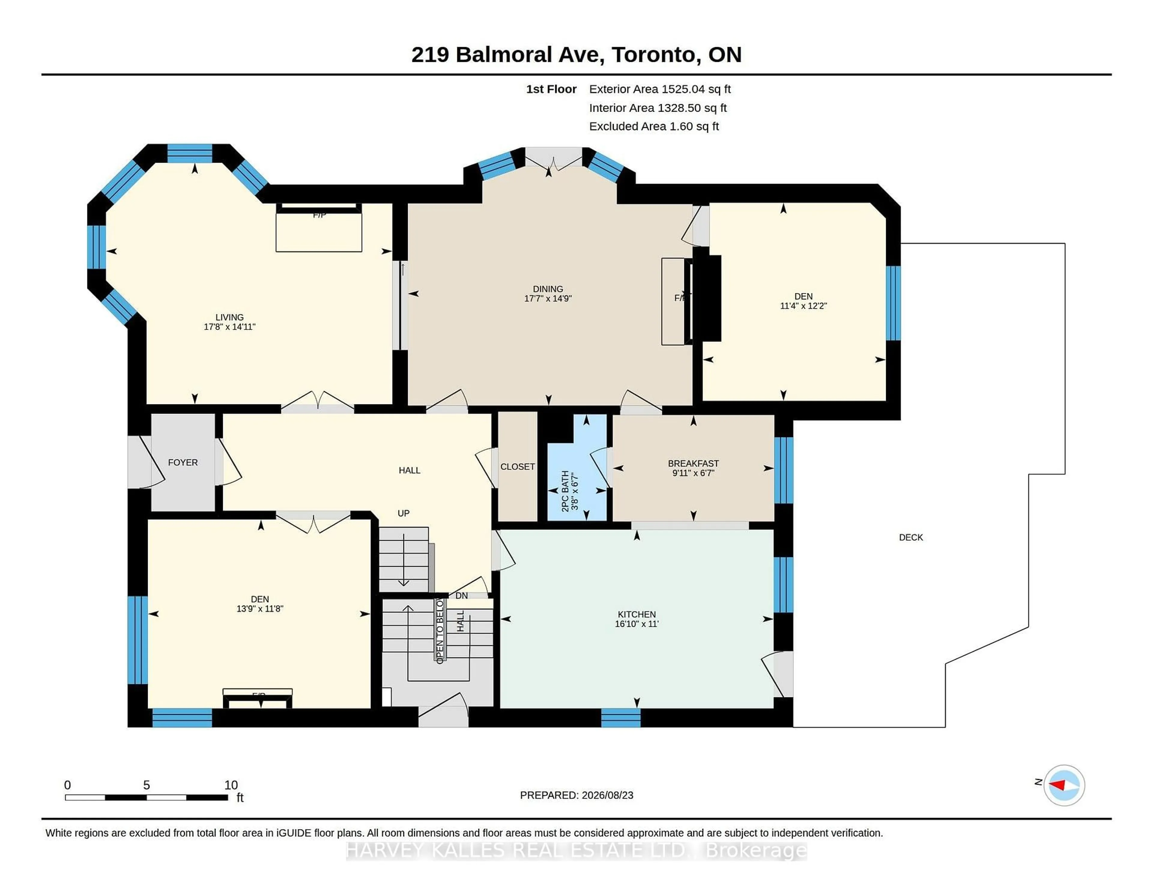 Floor plan for 219 Balmoral Ave, Toronto Ontario M4V 1K1