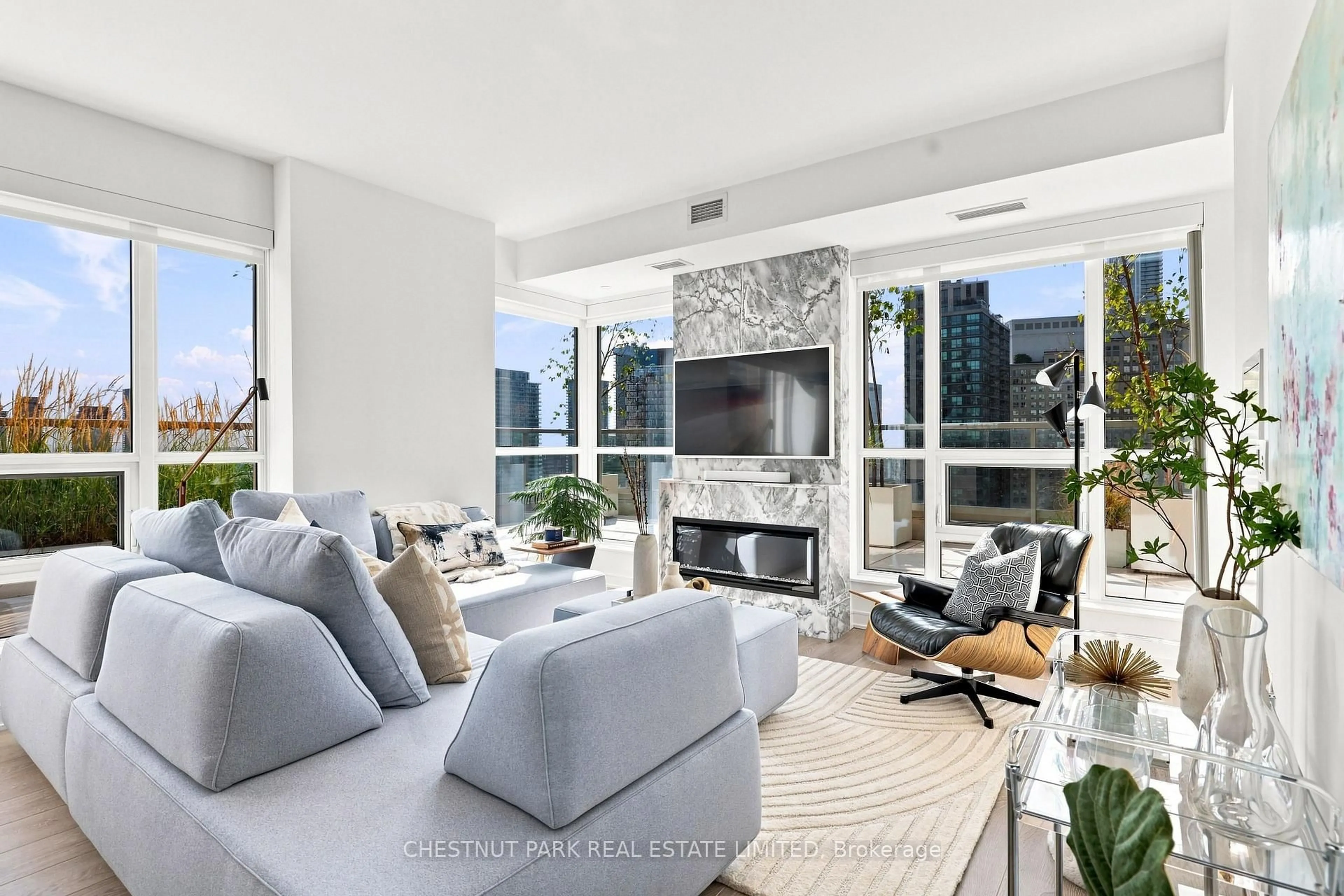 Living room with furniture, unknown for 88 Scott St #1609, Toronto Ontario M5E 0A9