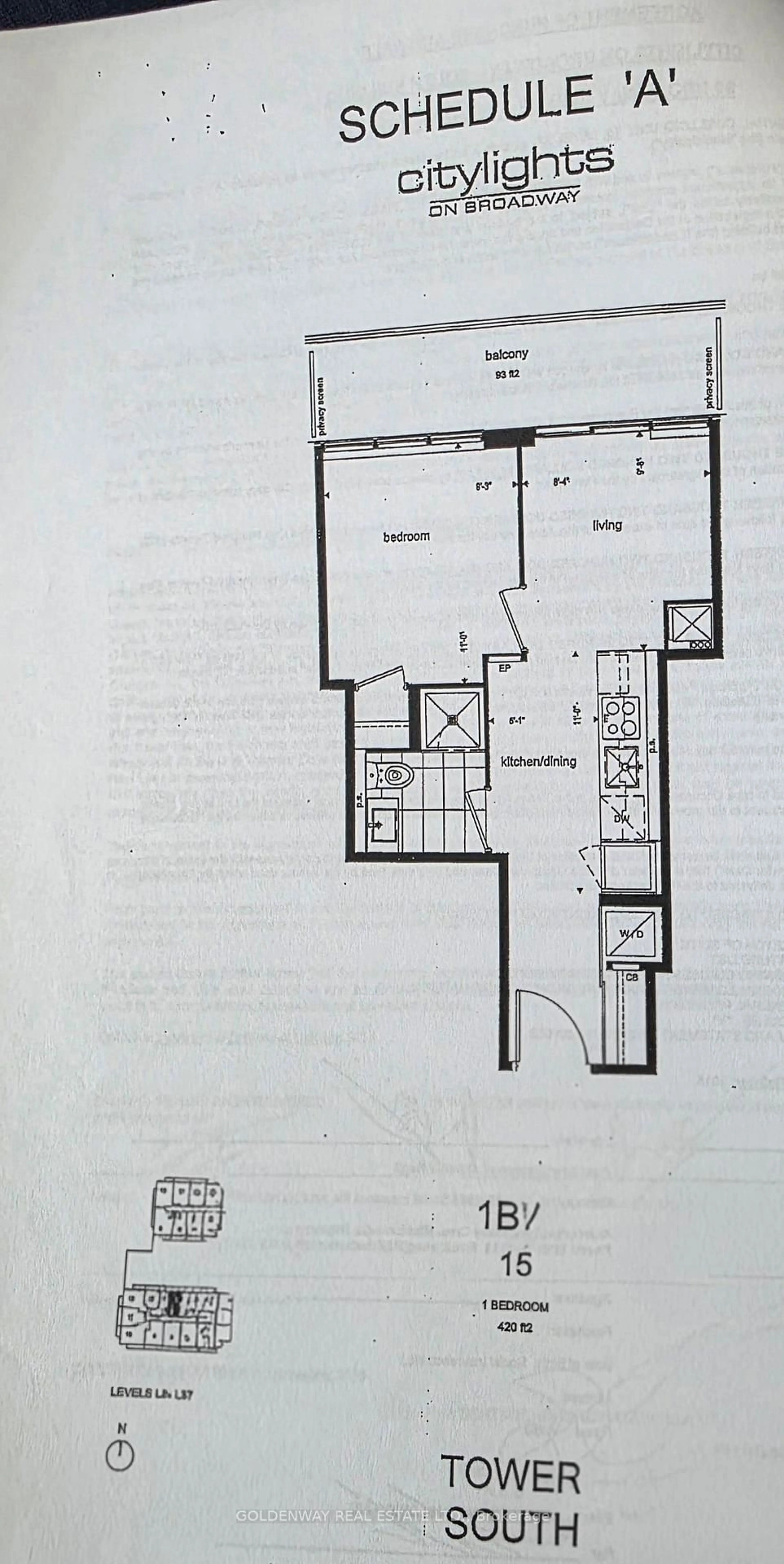 Floor plan for 195 Redpath Ave #PH15, Toronto Ontario M4P 0E4