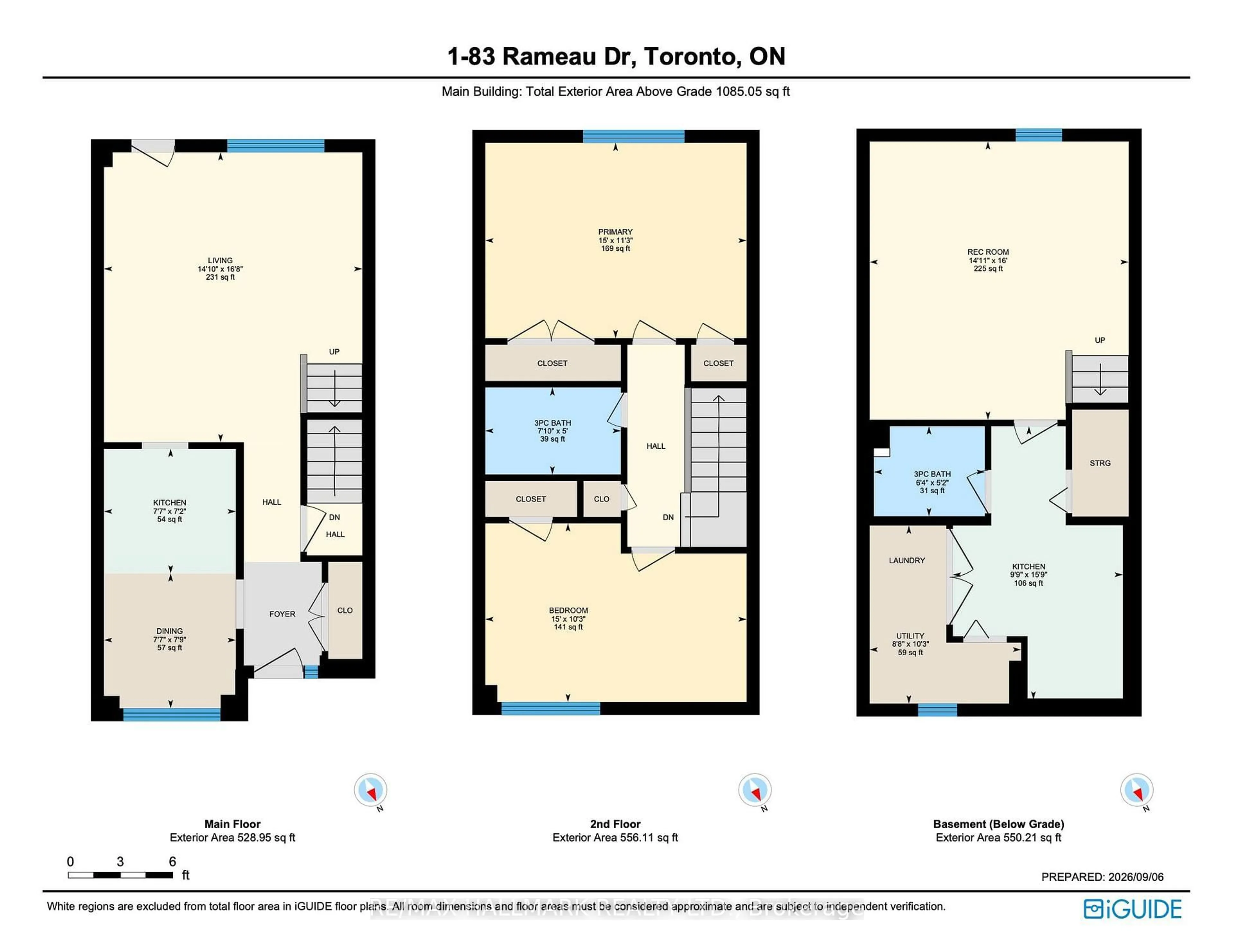 Floor plan for 83 Rameau Dr #1, Toronto Ontario M2H 1T6