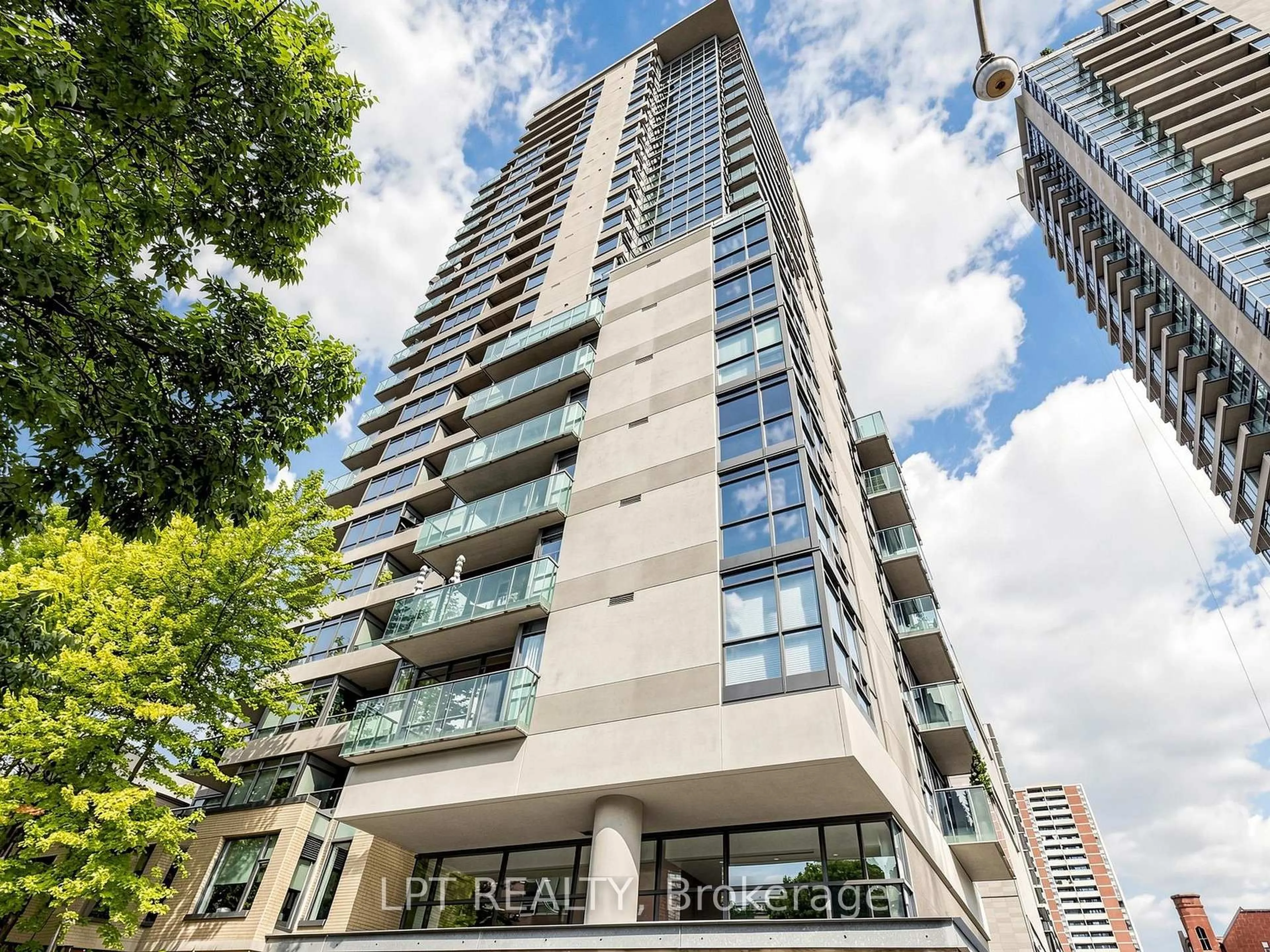 A pic from outside/outdoor area/front of a property/back of a property/a pic from drone, unknown for 285 Mutual St #1108, Toronto Ontario M4Y 3C5