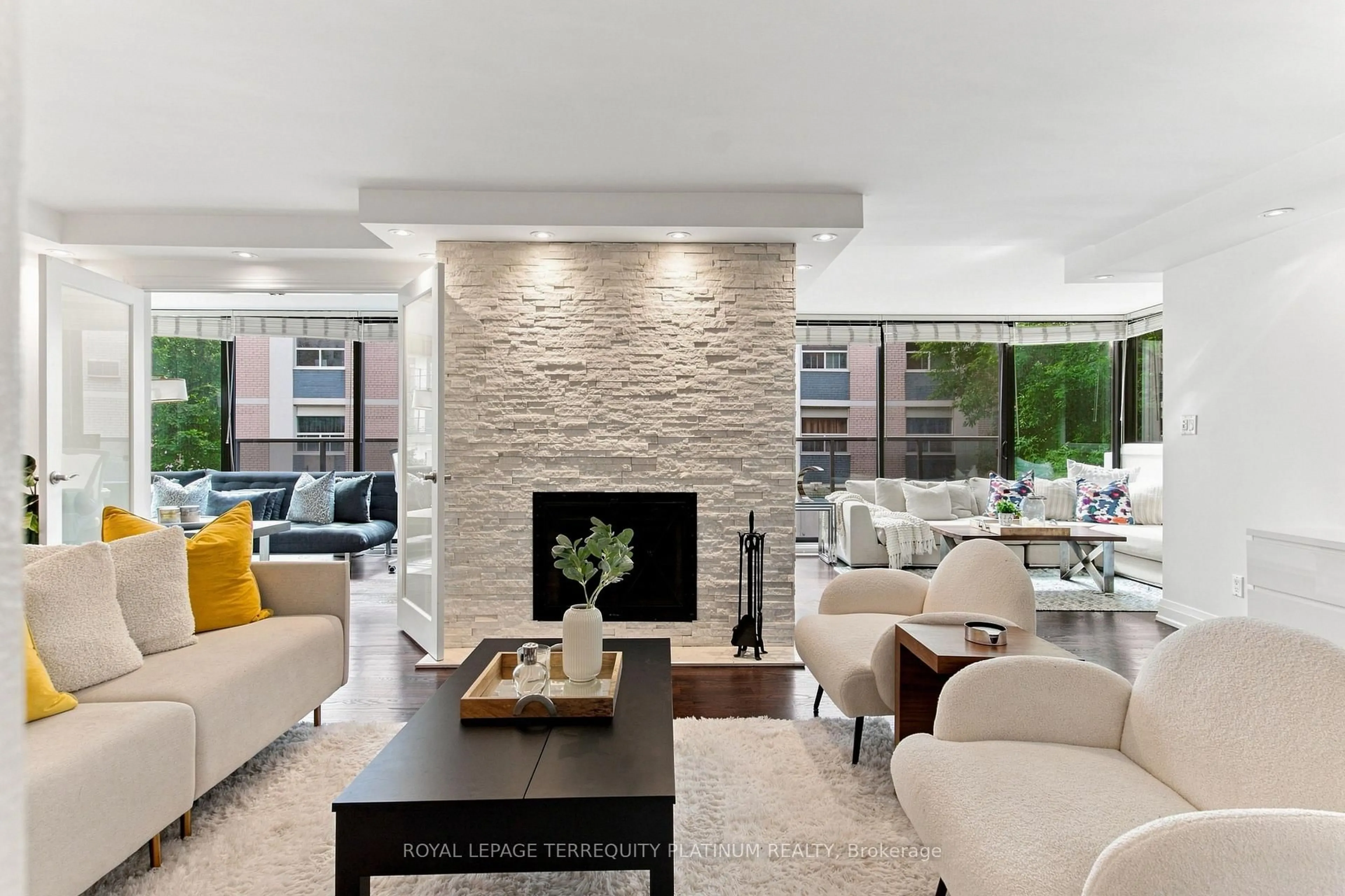 Living room with furniture, ceramic/tile floor for 70 Montclair Ave #203, Toronto Ontario M5P 1P7
