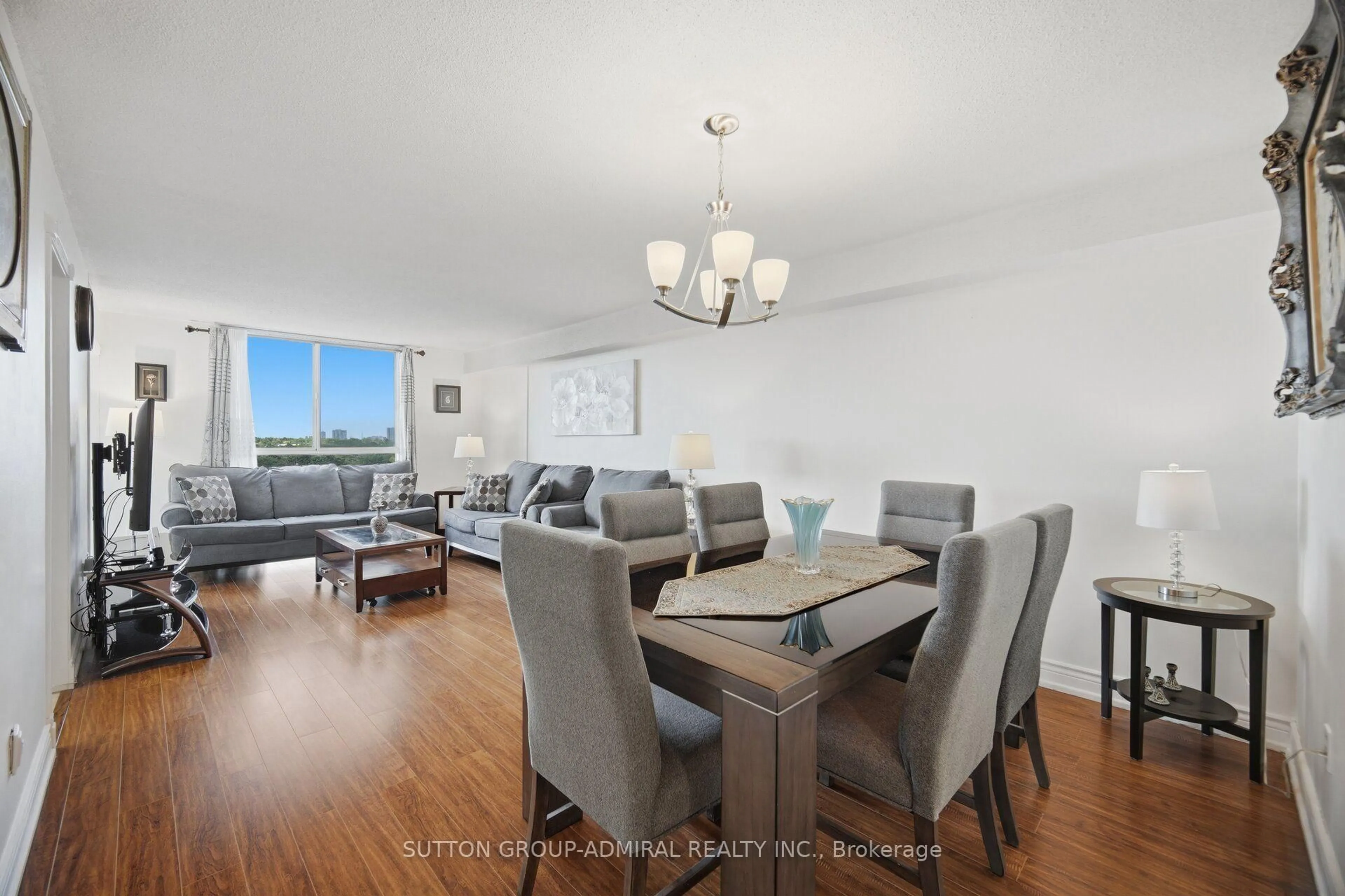 Dining room, wood/laminate floor for 5460 Yonge St #501, Toronto Ontario M2N 6K7