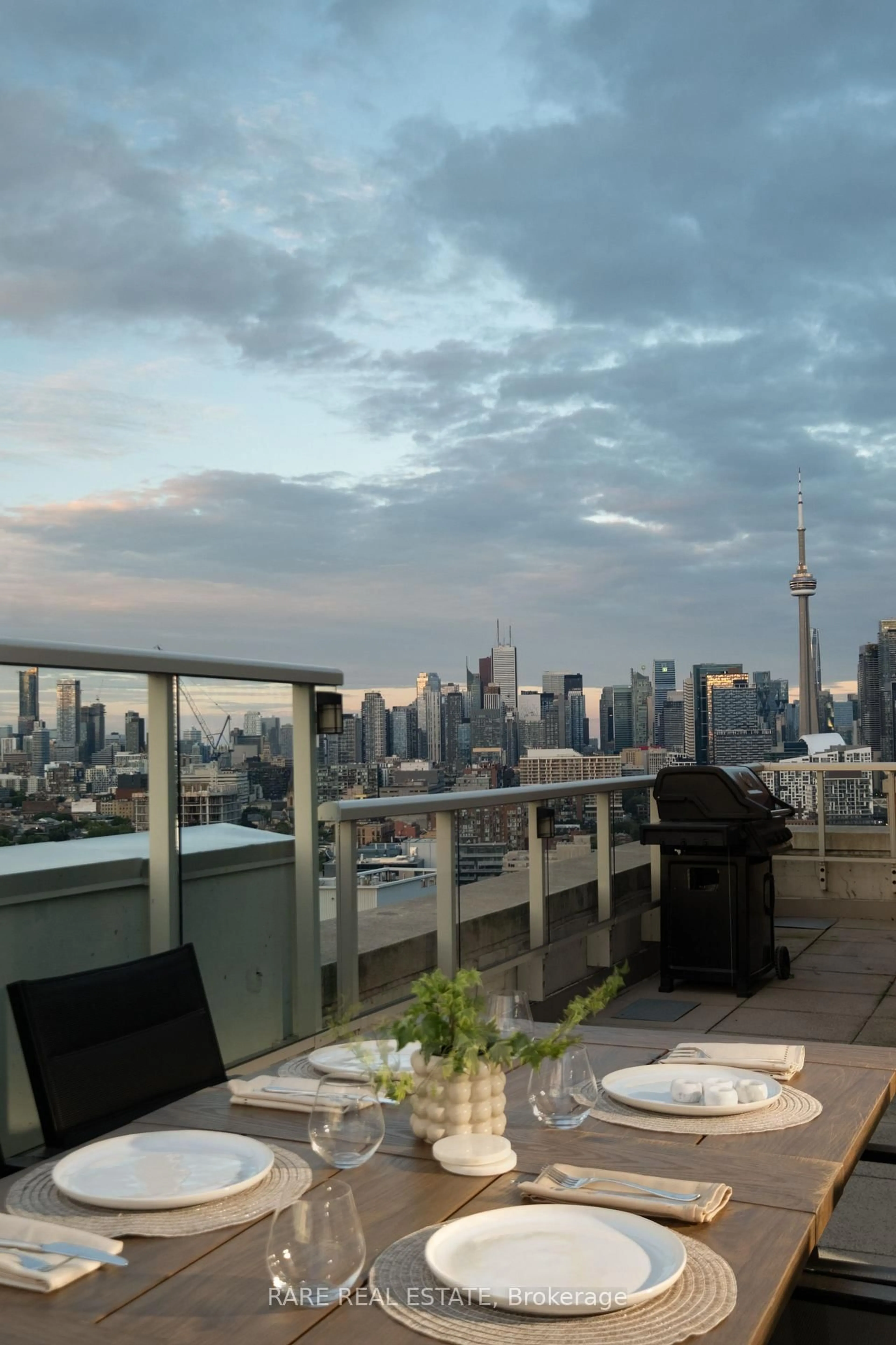 Balcony in the apartment, city buildings view from balcony for 125 Western Battery Rd #2615, Toronto Ontario M6K 3R8