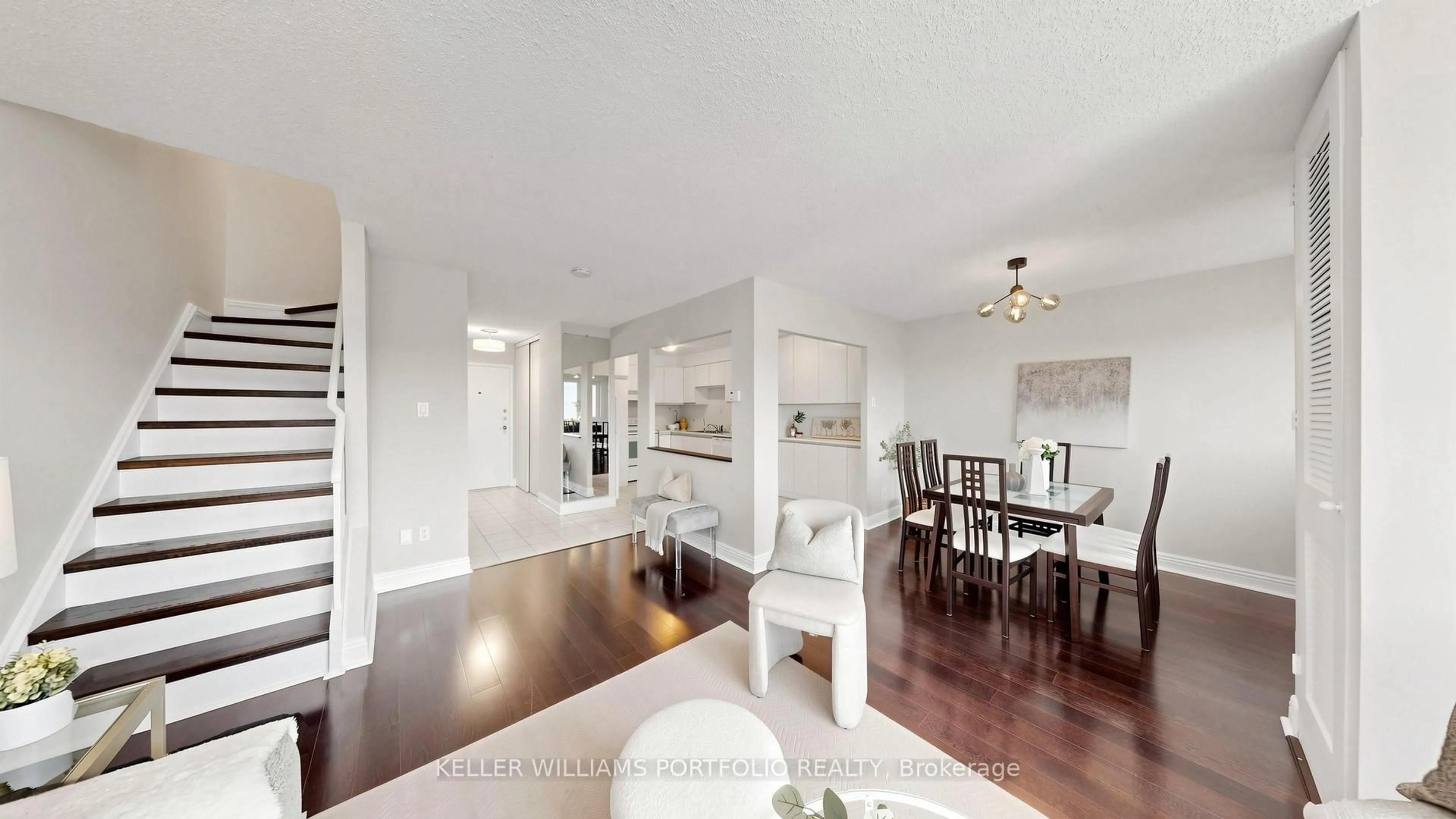 Open concept kitchen, wood/laminate floor for 4005 Don Mills Rd #358, Toronto Ontario M2H 3J9
