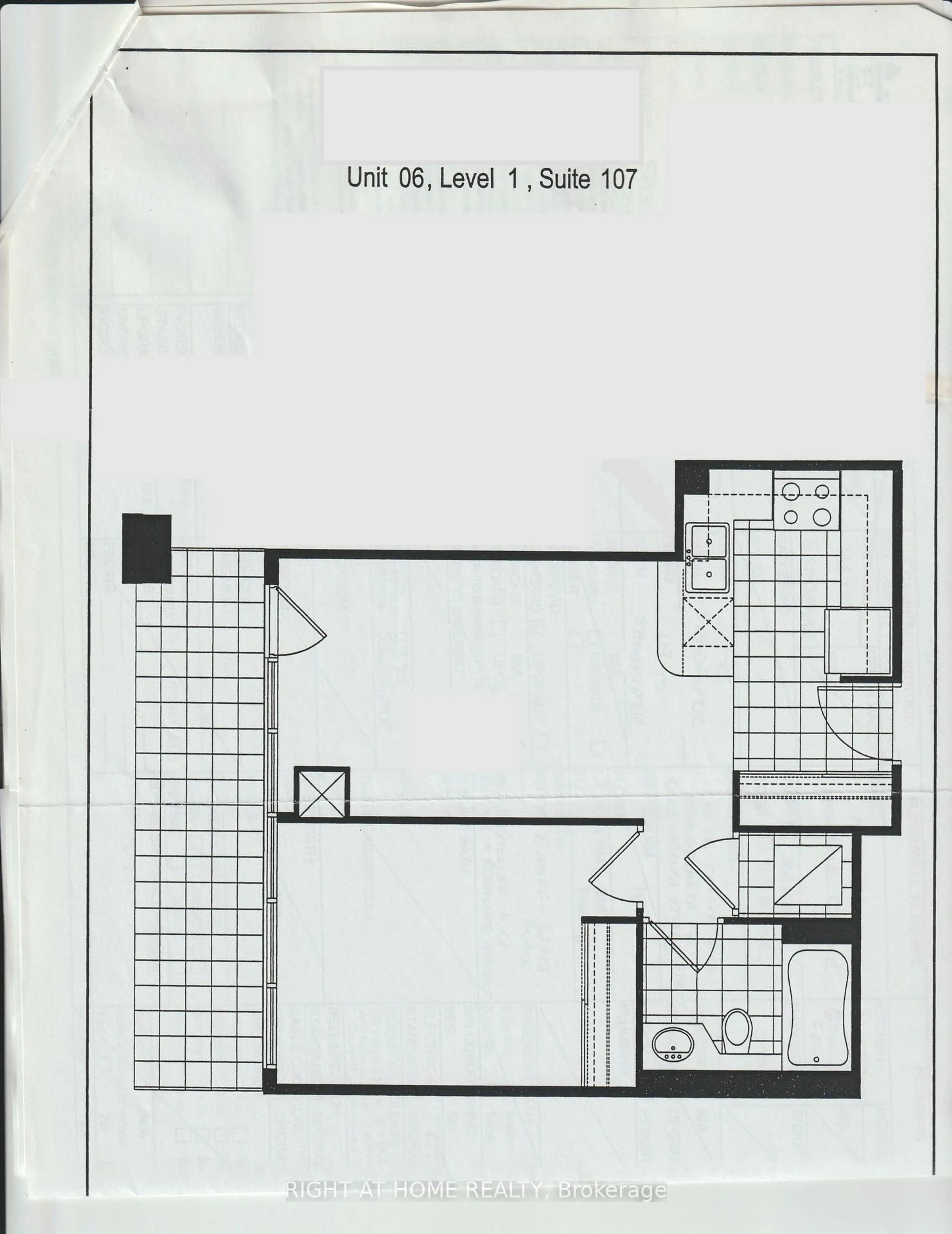 Floor plan for 509 Beecroft Ave #107, Toronto Ontario M2N 0A3