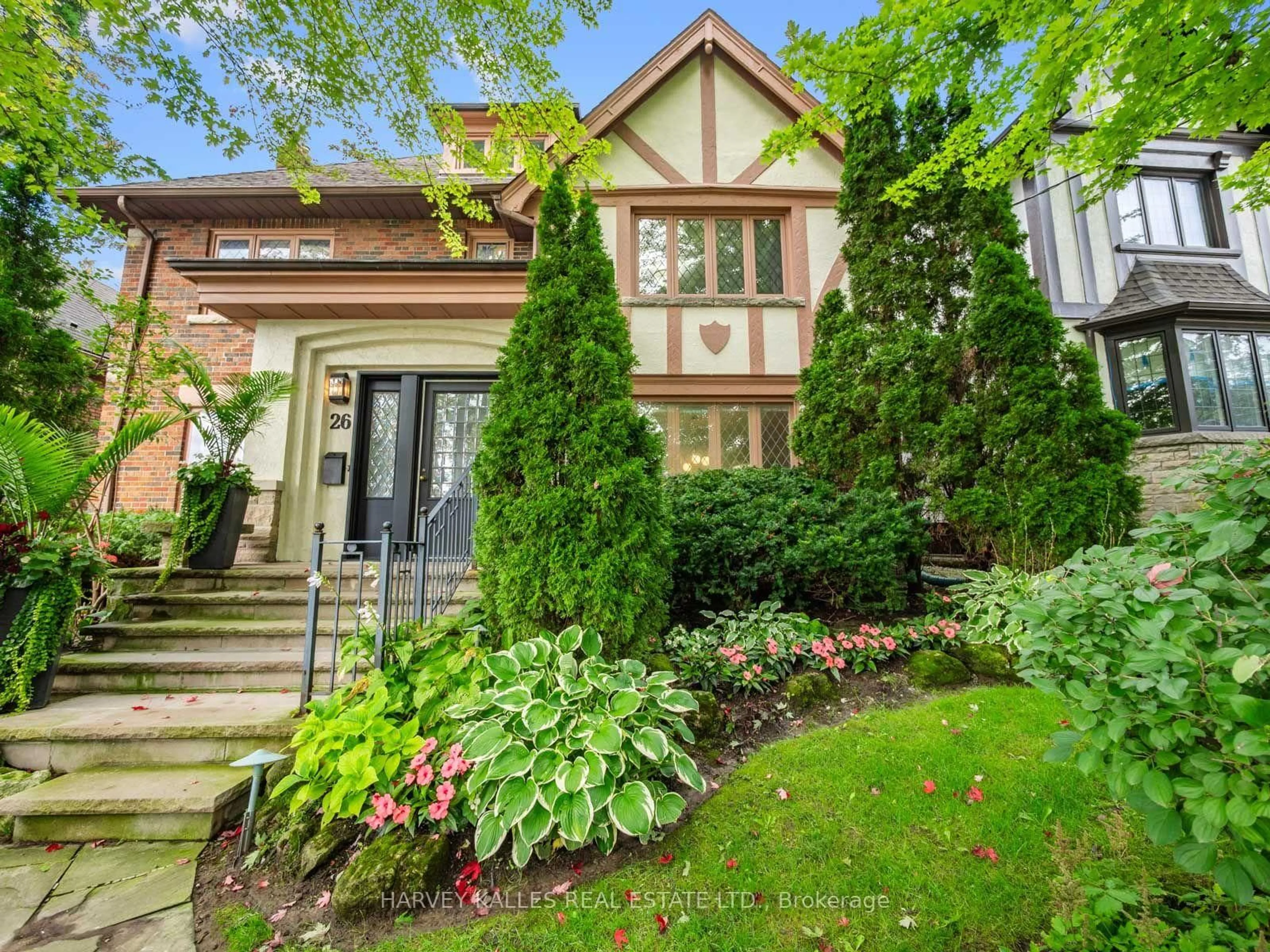 Home with brick exterior material, street for 26 Vesta Dr, Toronto Ontario M5P 2Z5