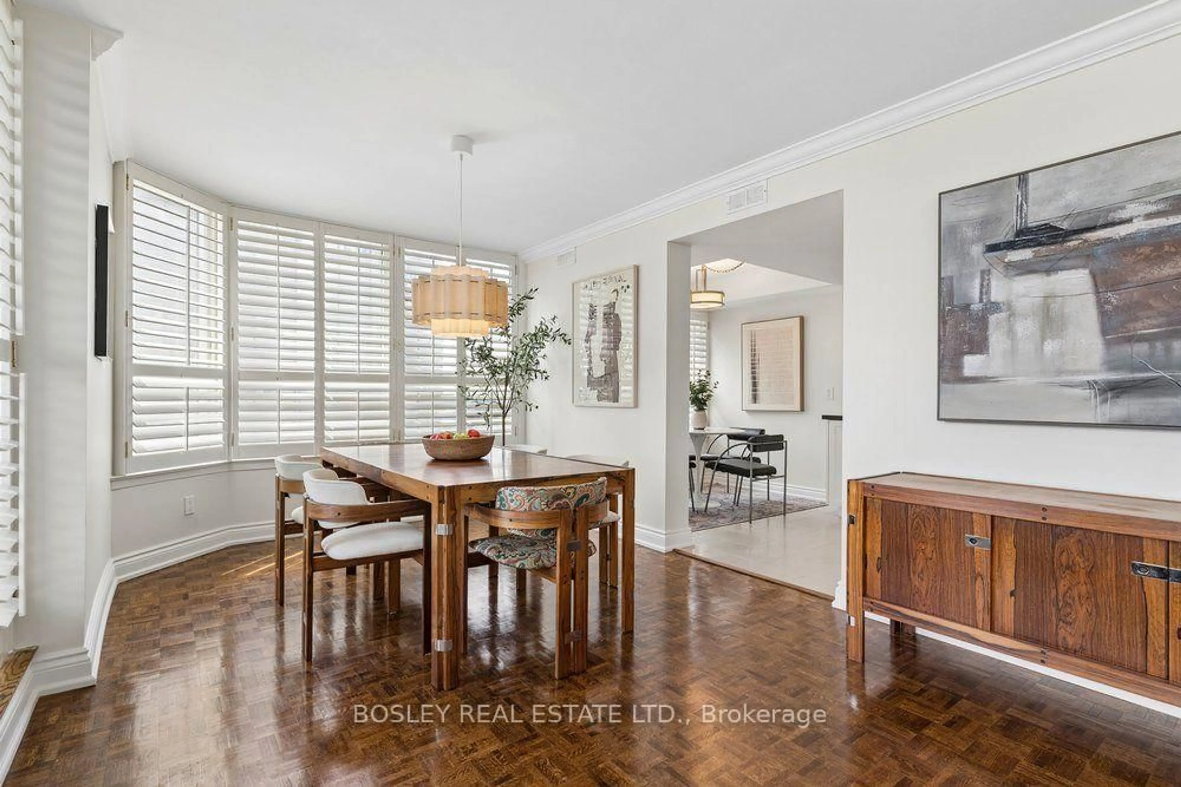 Dining room, wood/laminate floor for 268 Ridley Blvd #915, Toronto Ontario M5M 4N3