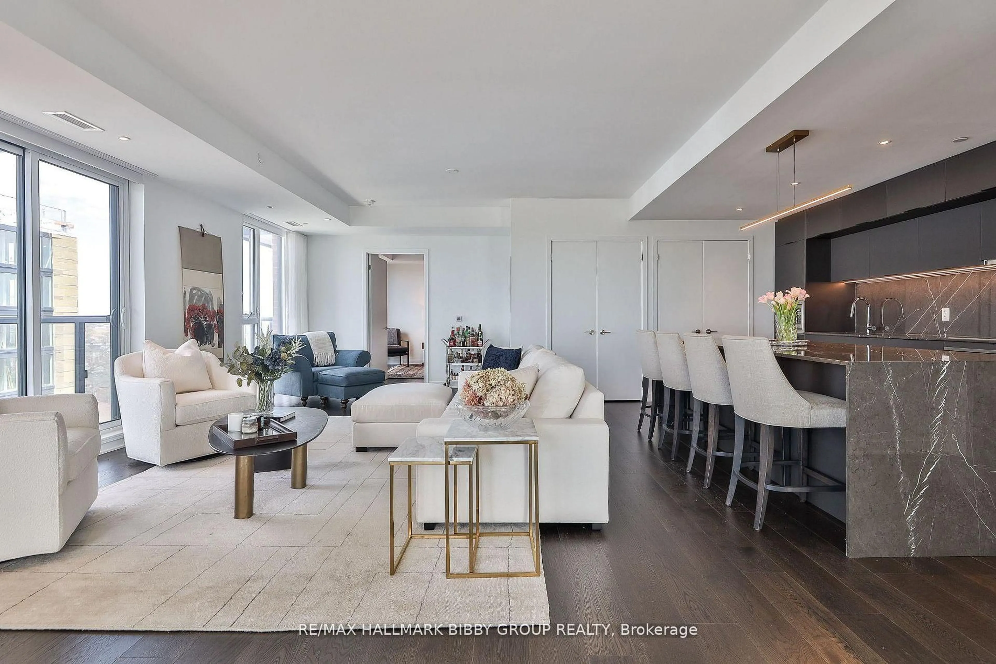 Living room with furniture, unknown for 185 Alberta Ave #1105, Toronto Ontario M6C 0A5