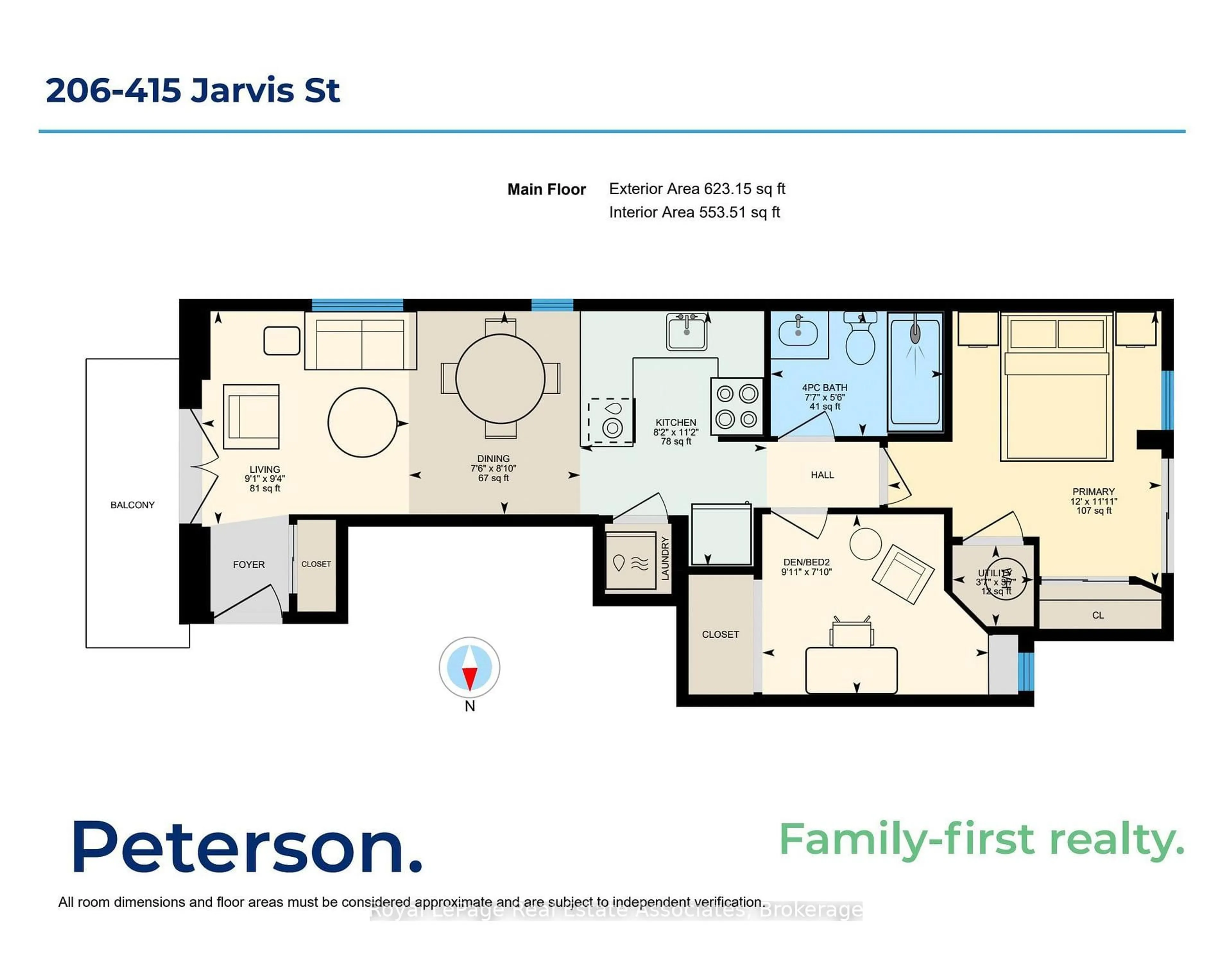 Floor plan for 415 Jarvis St #206, Toronto Ontario M4Y 3C1