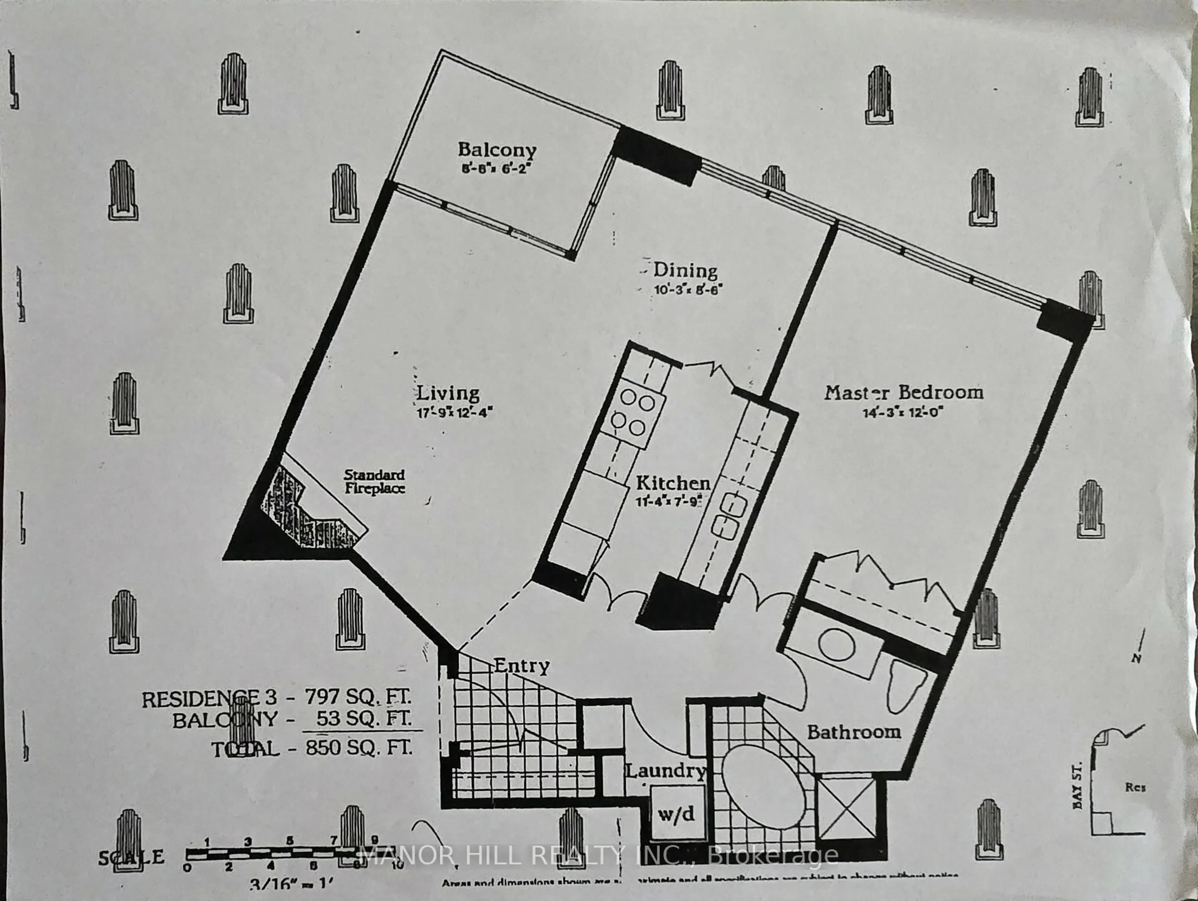 Floor plan for 1331 Bay St #803, Toronto Ontario M5R 2C4