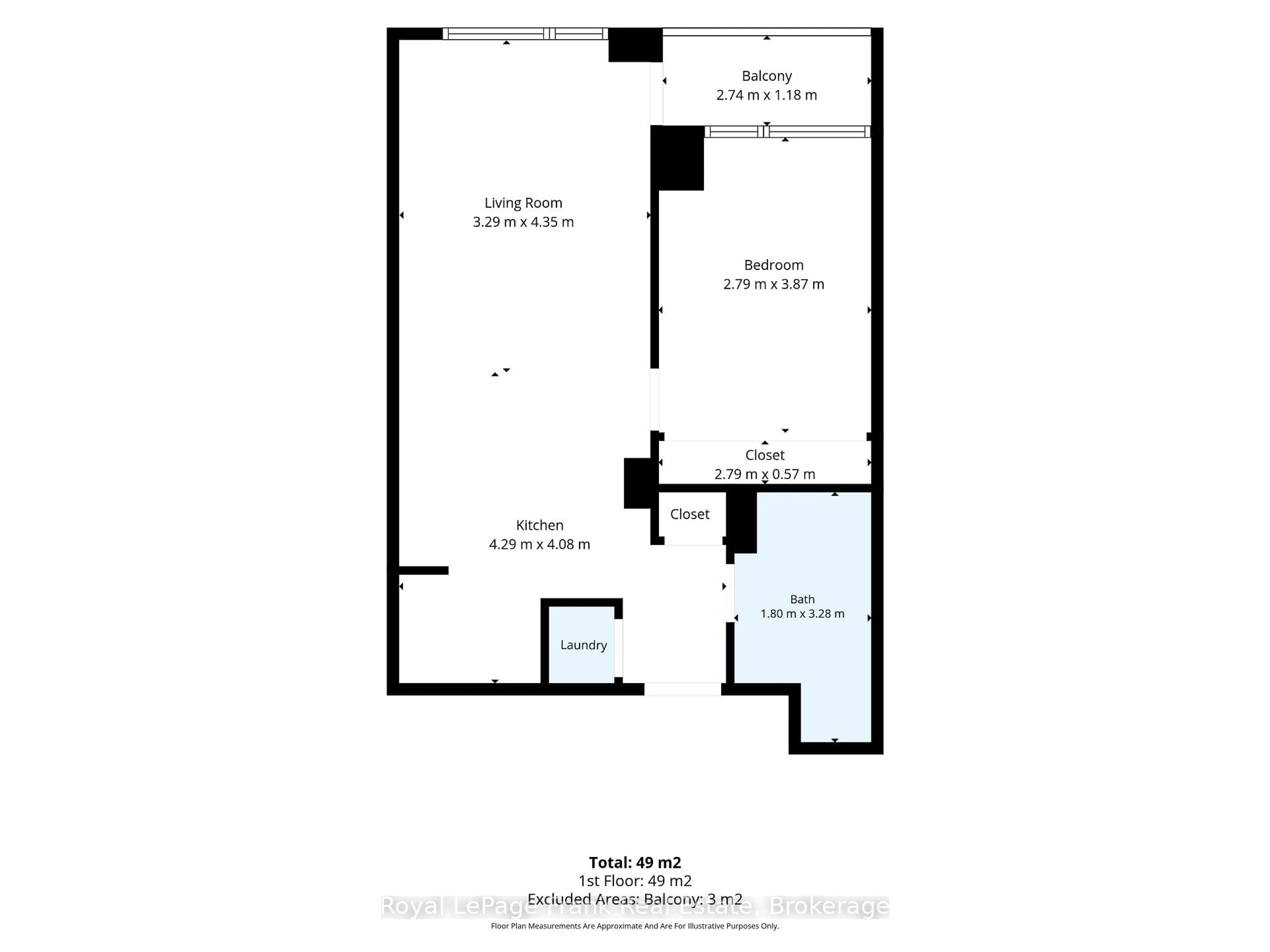 Floor plan for 75 The Donway #1306, Toronto Ontario M3C 2E9