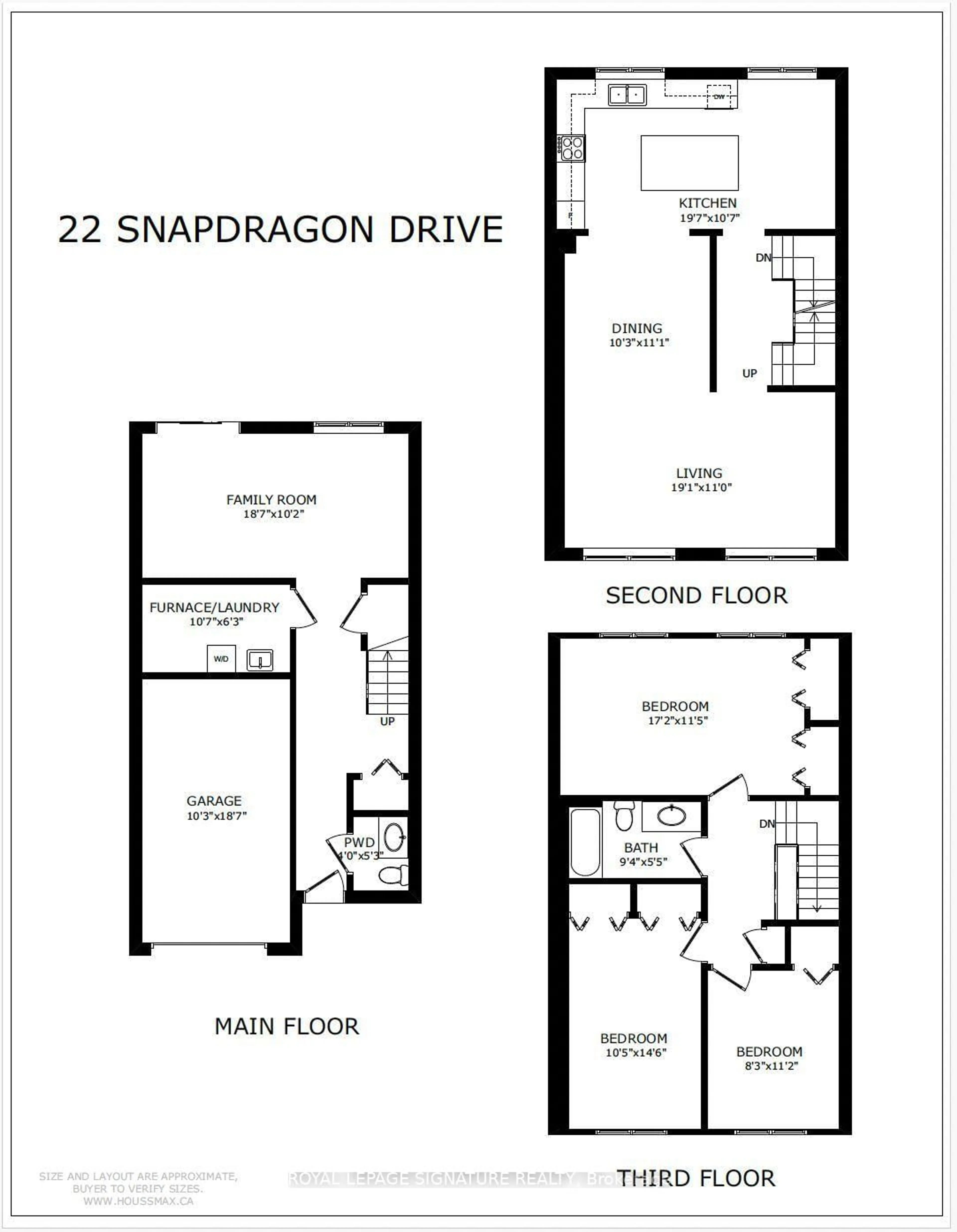 Floor plan for 22 Snapdragon Dr, Toronto Ontario M2J 4X6