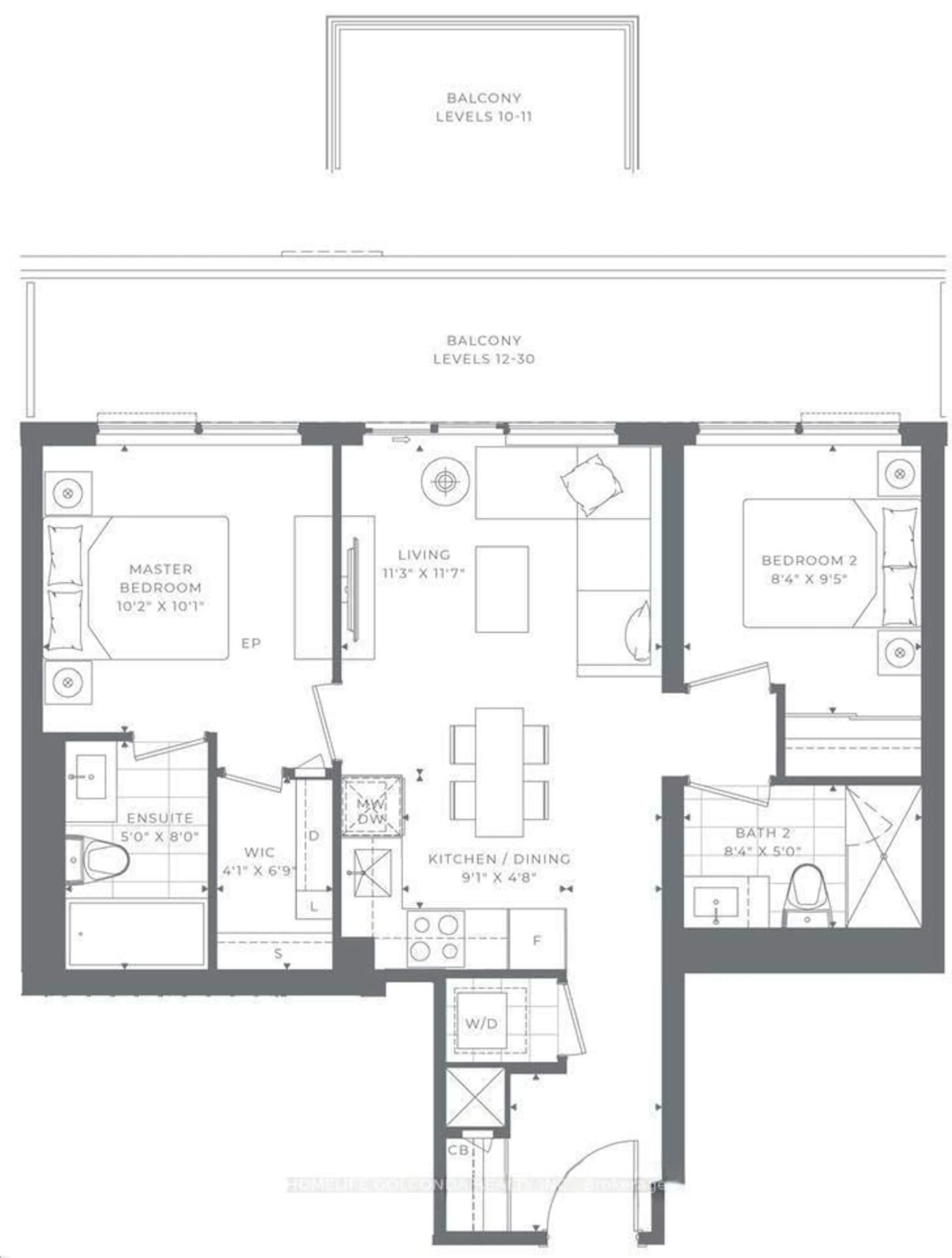Floor plan for 7 GOLDEN LION Hts #N1006, Toronto Ontario M2M 0C1