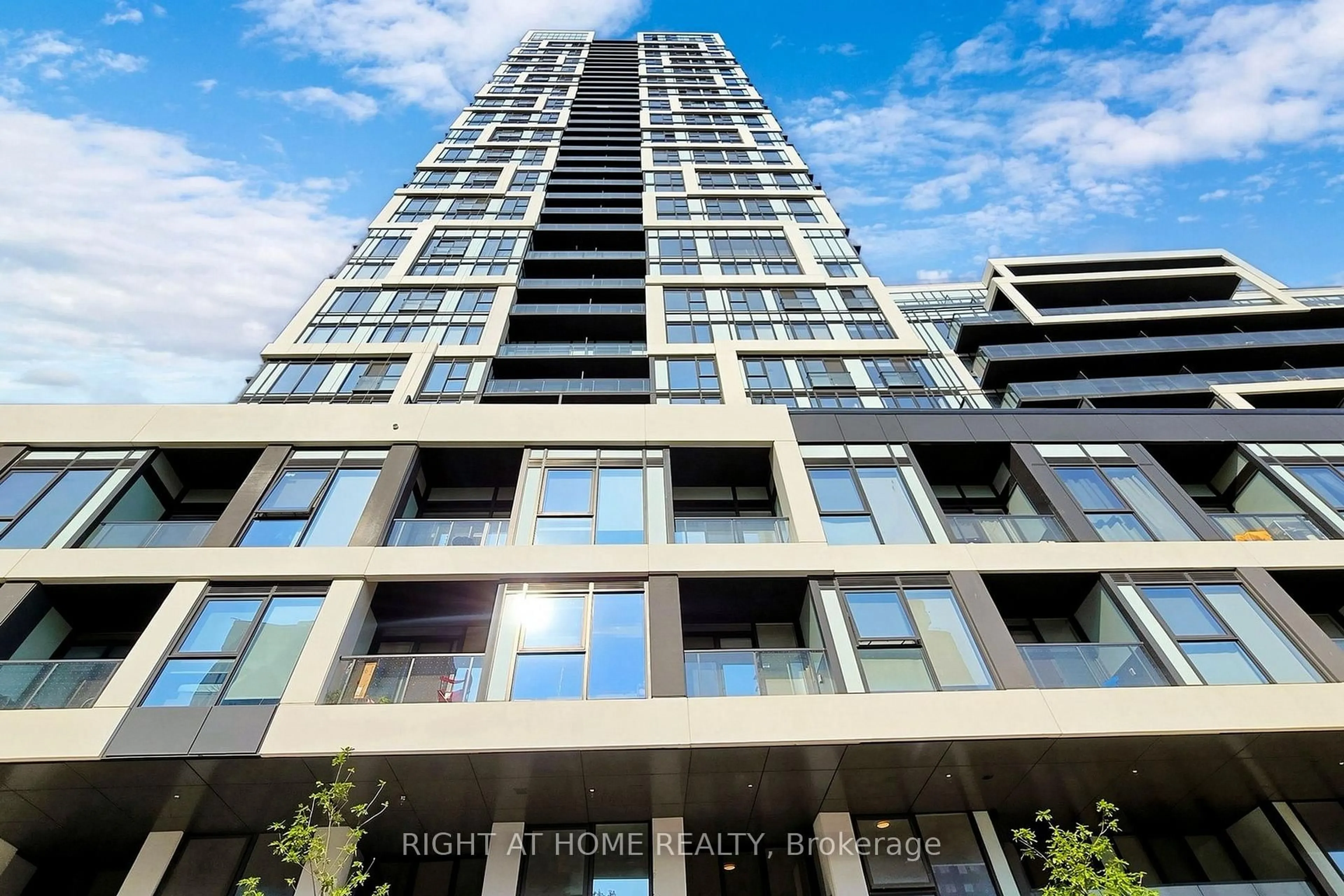 A pic from outside/outdoor area/front of a property/back of a property/a pic from drone, building for 5 Defries St #2502, Toronto Ontario M5A 0W7
