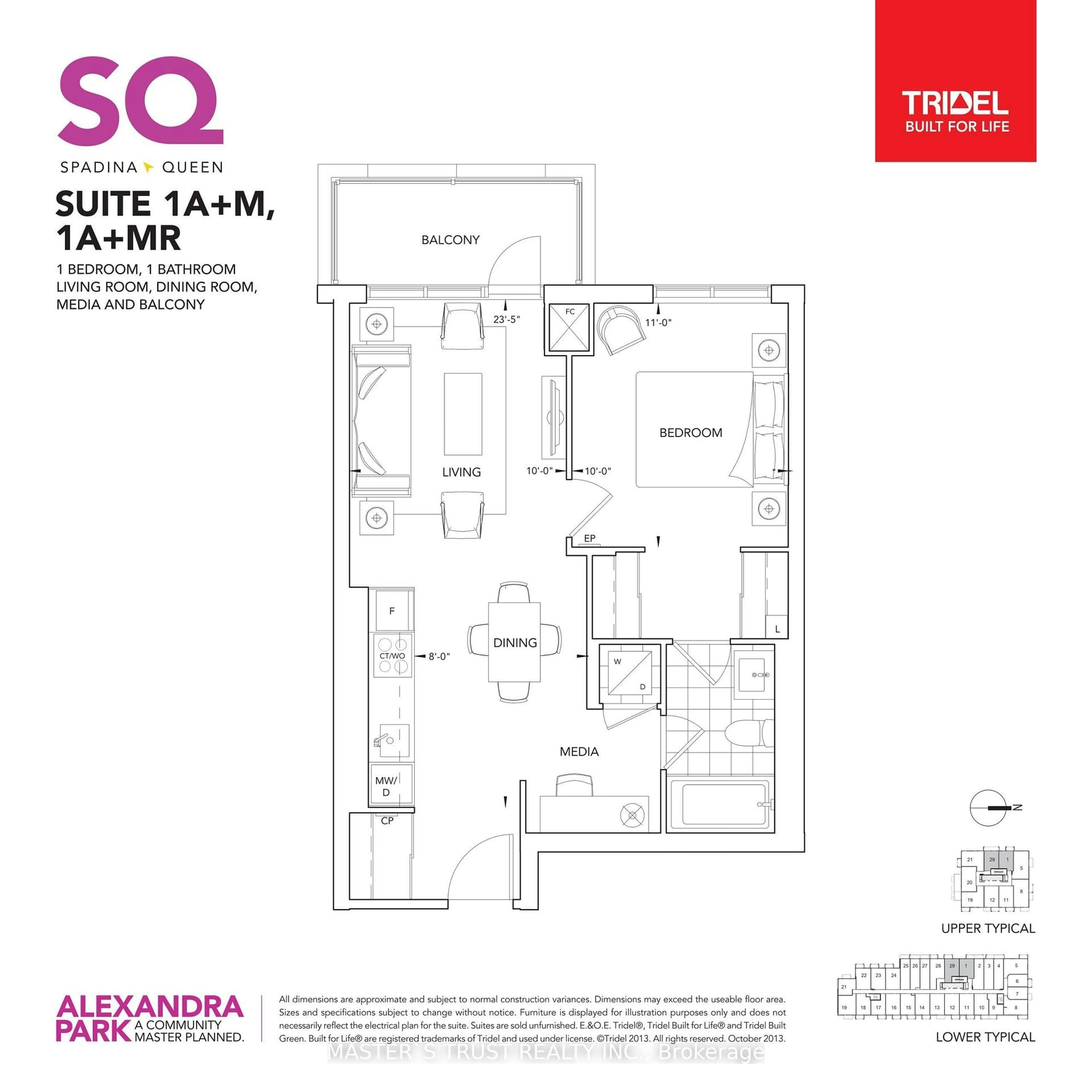 Floor plan for 38 Cameron St #401, Toronto Ontario M2N 1H1