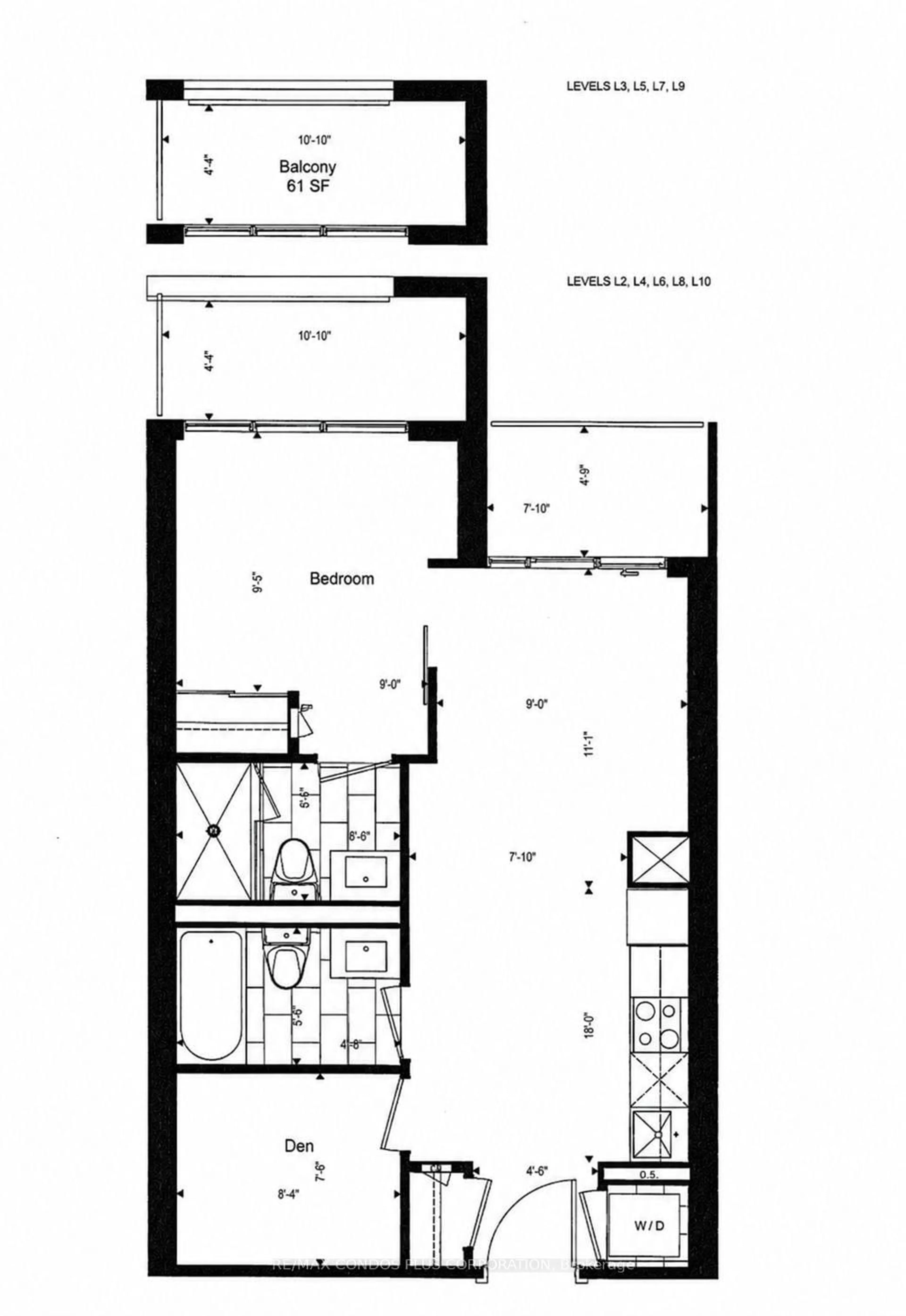 Floor plan for 121 Lower Sherbourne St #946, Toronto Ontario M5A 0W8