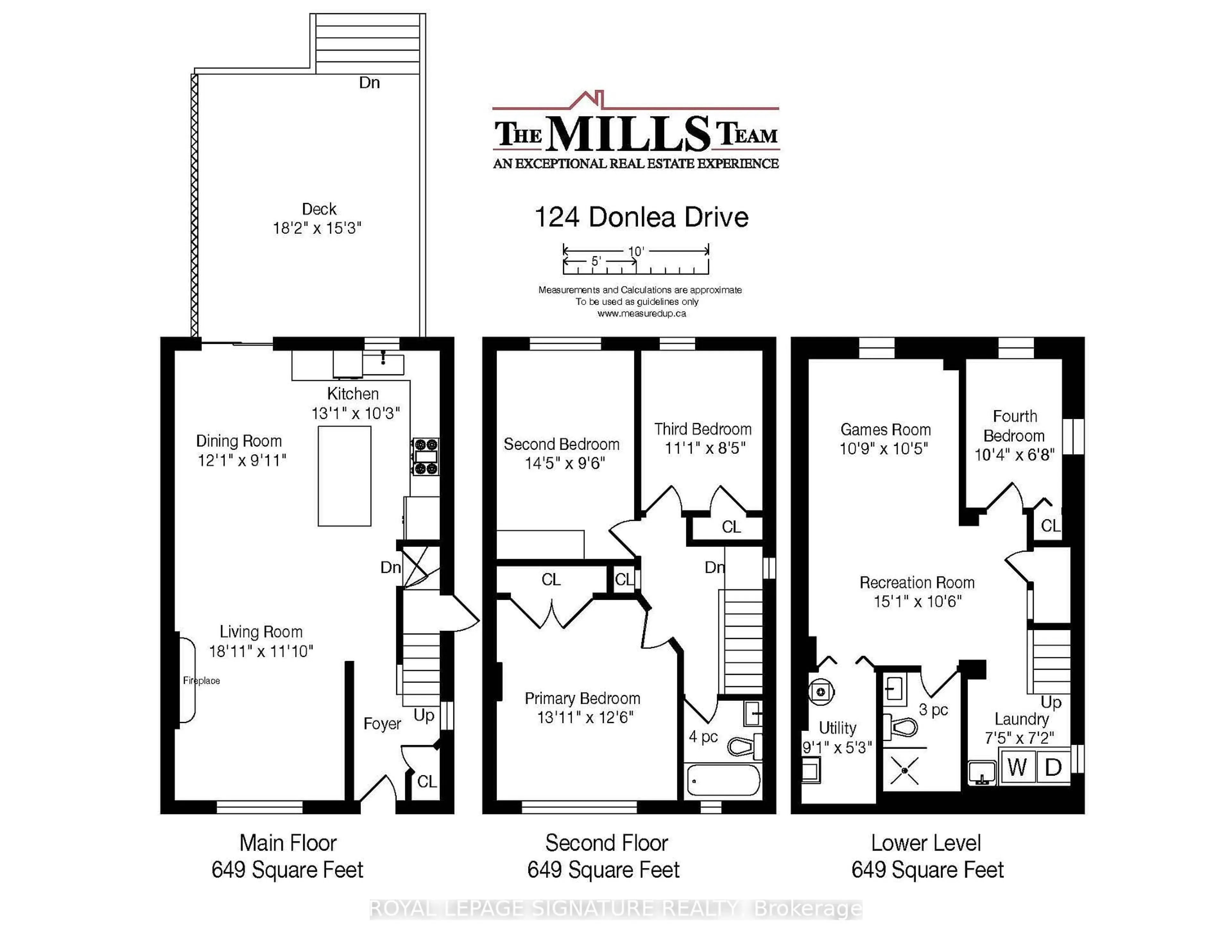 Floor plan for 124 Donlea Dr, Toronto Ontario M4G 2M5