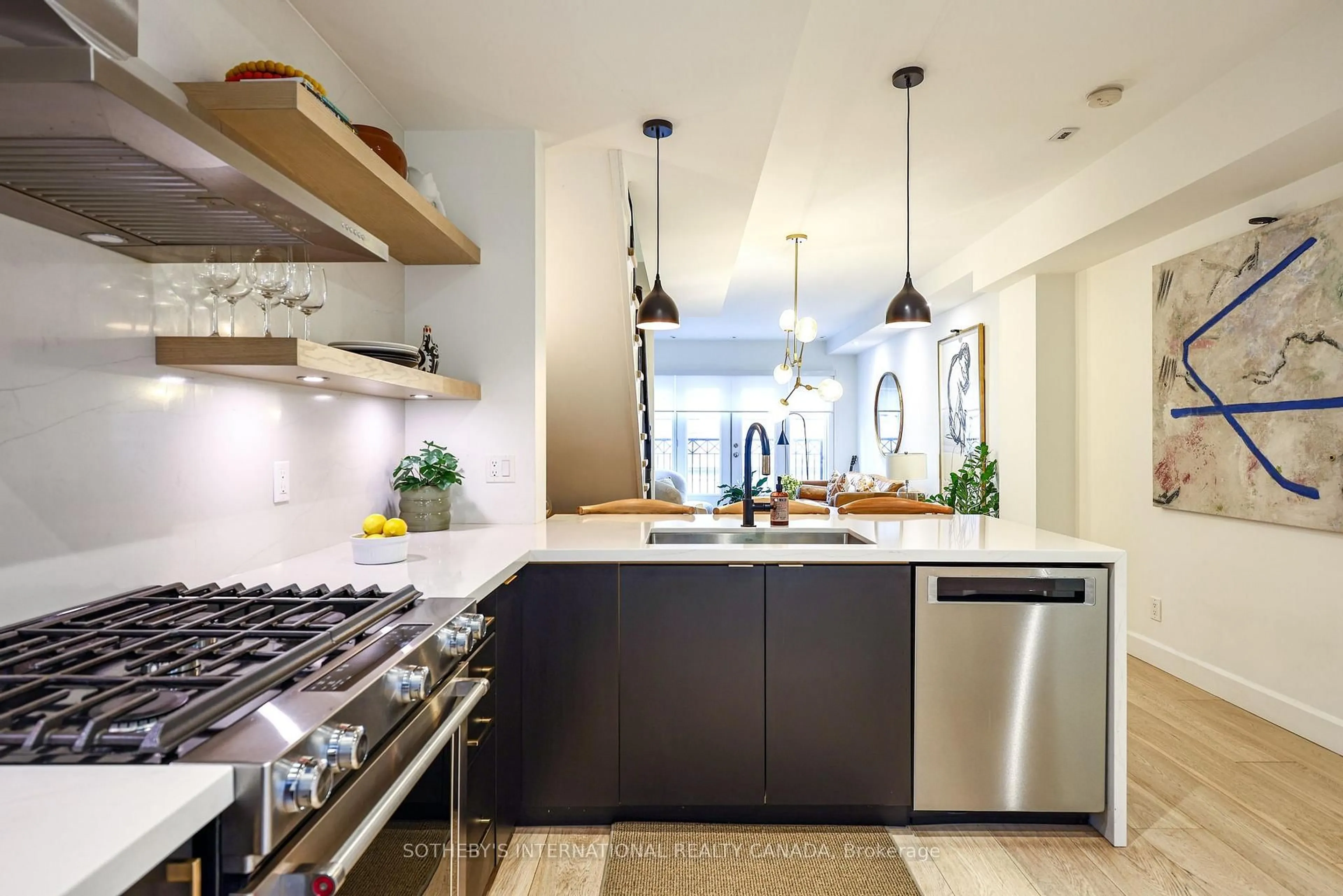 Contemporary kitchen, ceramic/tile floor for 1 Baxter St #21, Toronto Ontario M4W 3W1