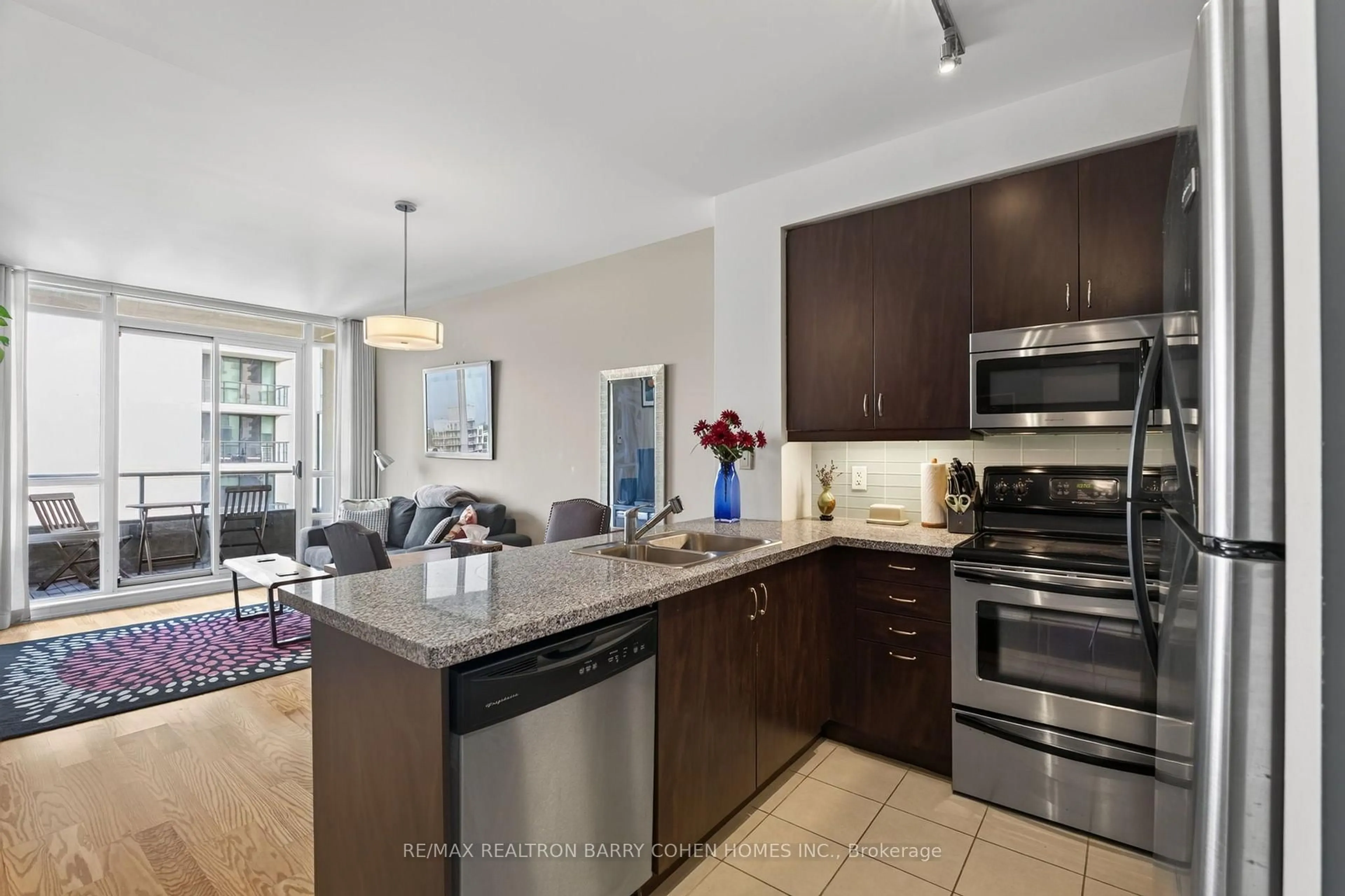 Open concept kitchen, unknown for 500 St Clair Ave #1404, Toronto Ontario M6C 1A8