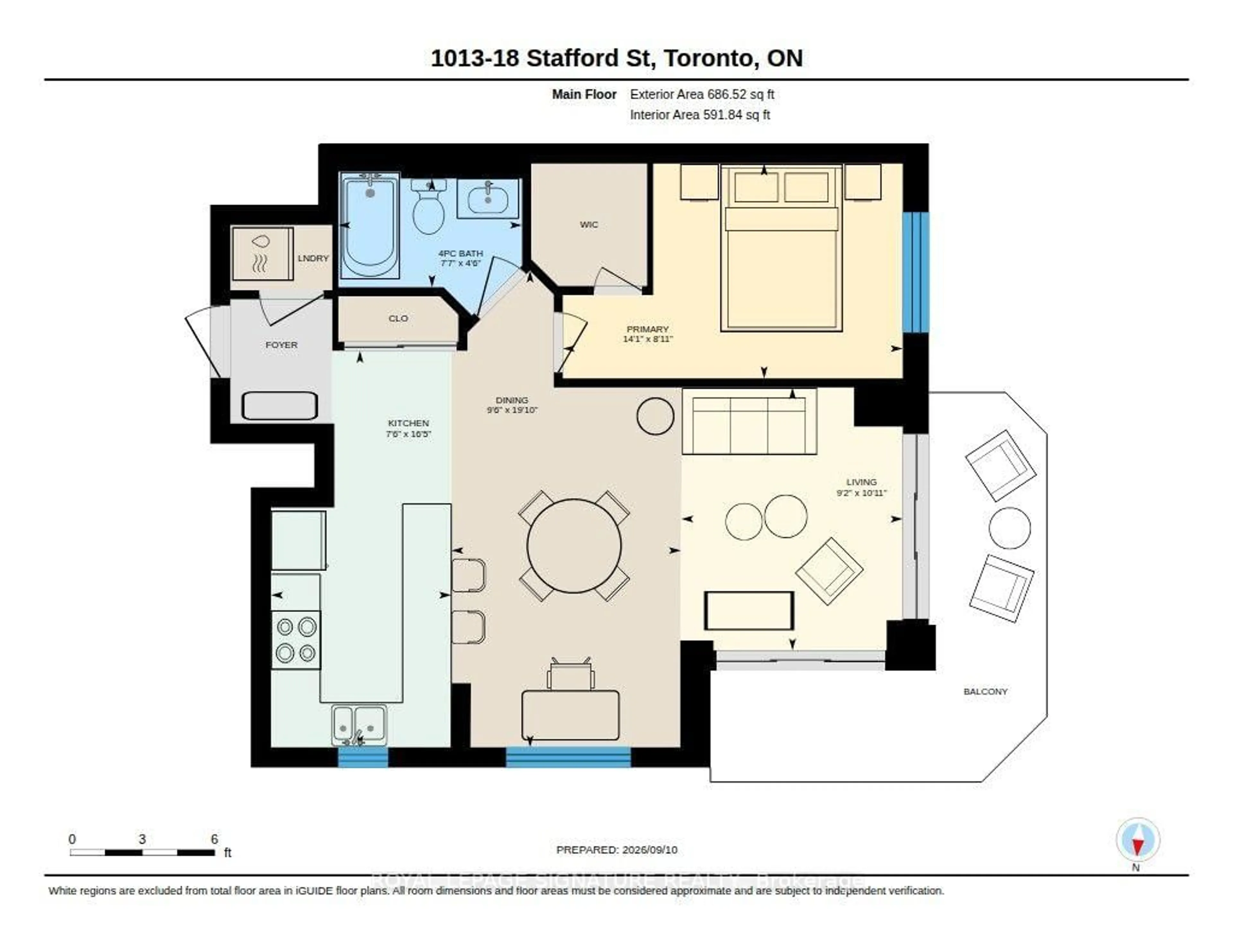 Floor plan for 18 Stafford St #1013, Toronto Ontario M5V 3W4
