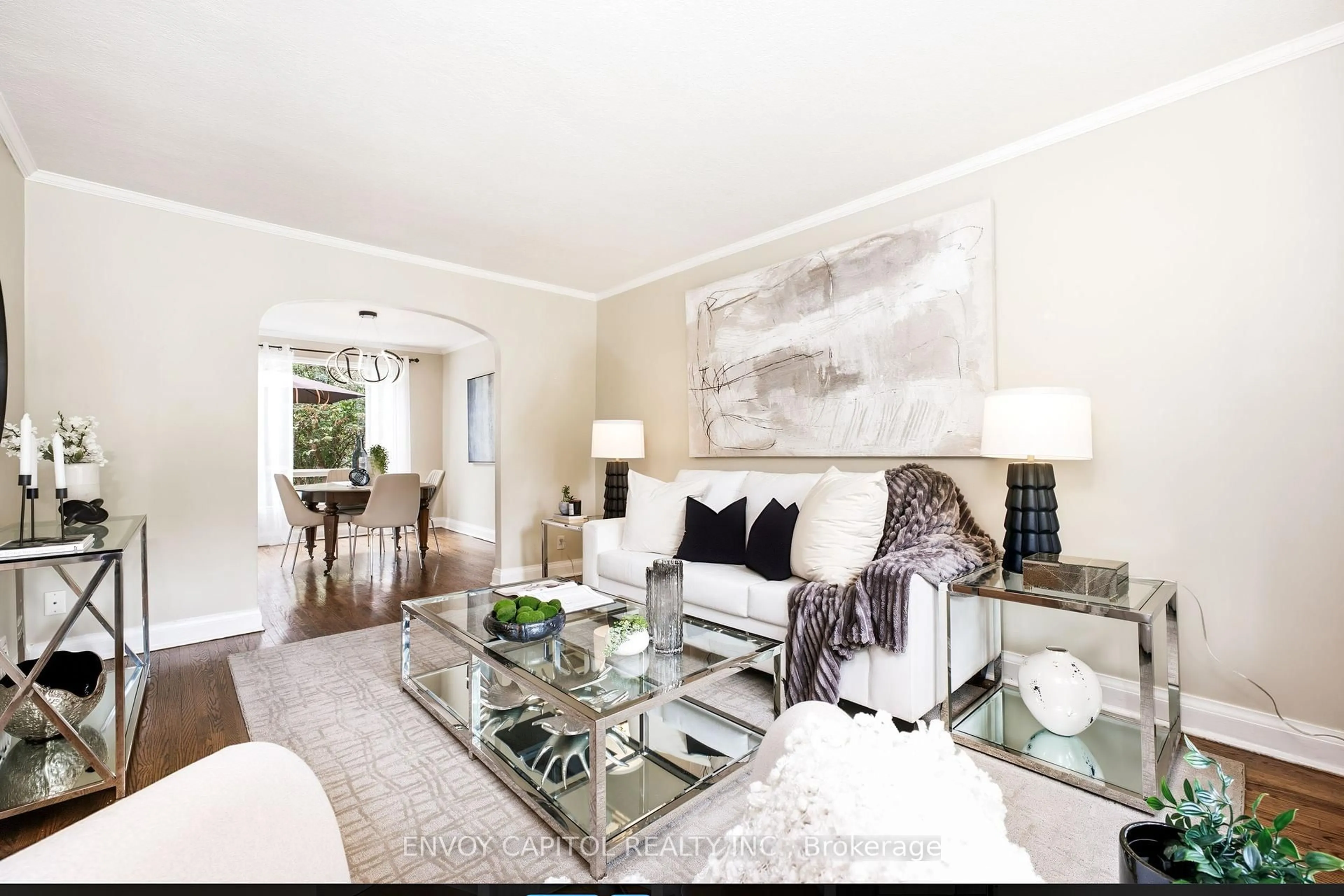 Living room with furniture, unknown for 6 Thursfield Cres, Toronto Ontario M4G 2N5