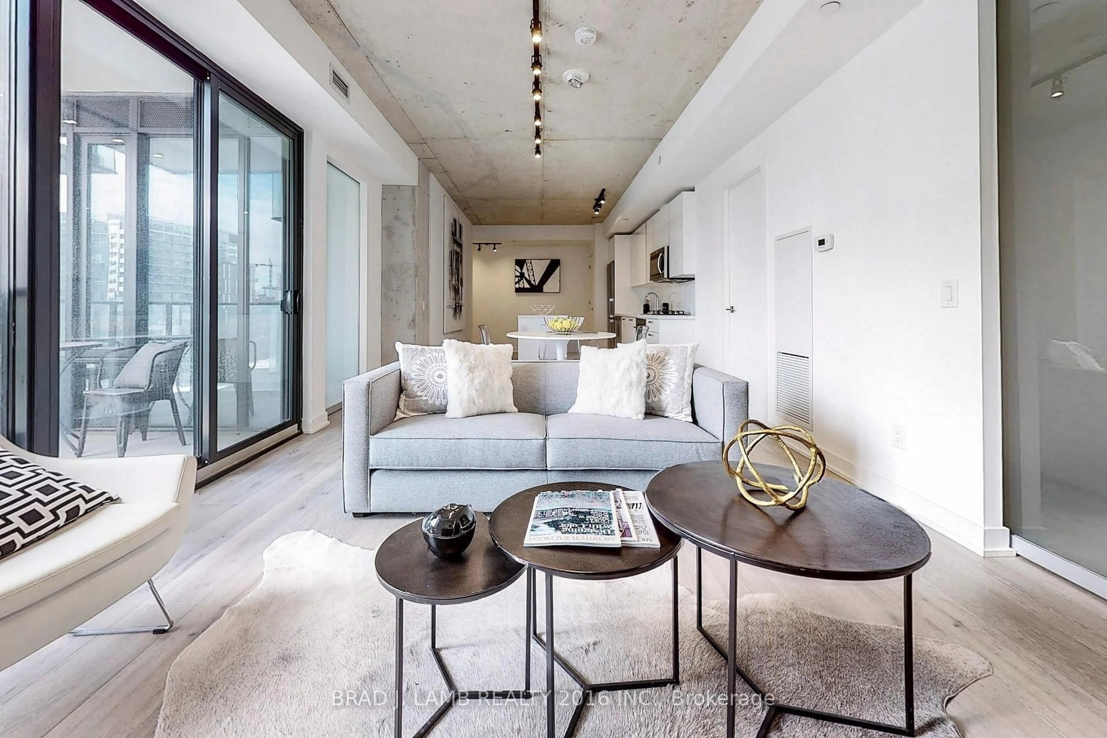 Living room with furniture, unknown for 55 Ontario St #509, Toronto Ontario M5A 0T8