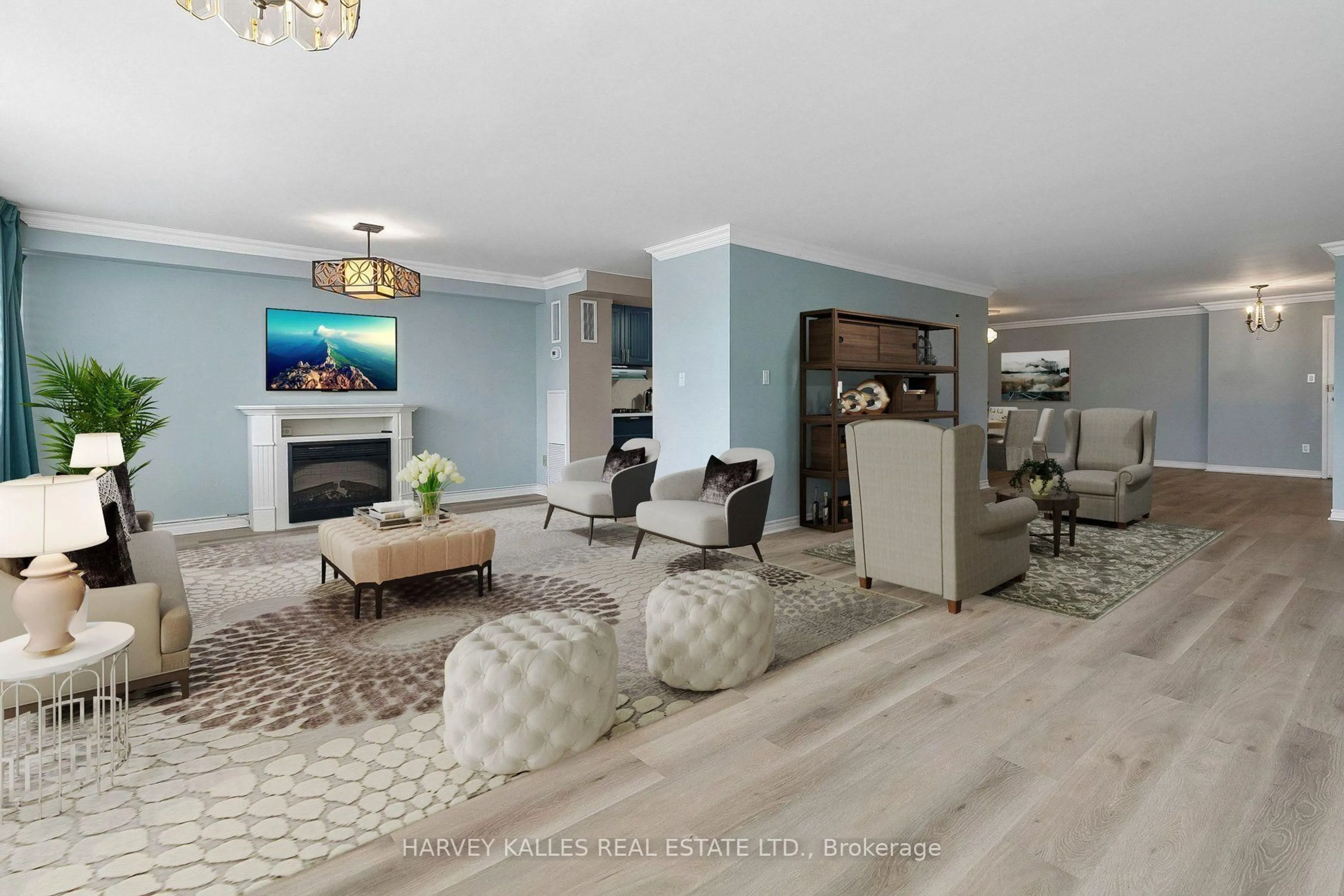 Living room with furniture, unknown for 65 Skymark Dr #204, Toronto Ontario M2H 3N9