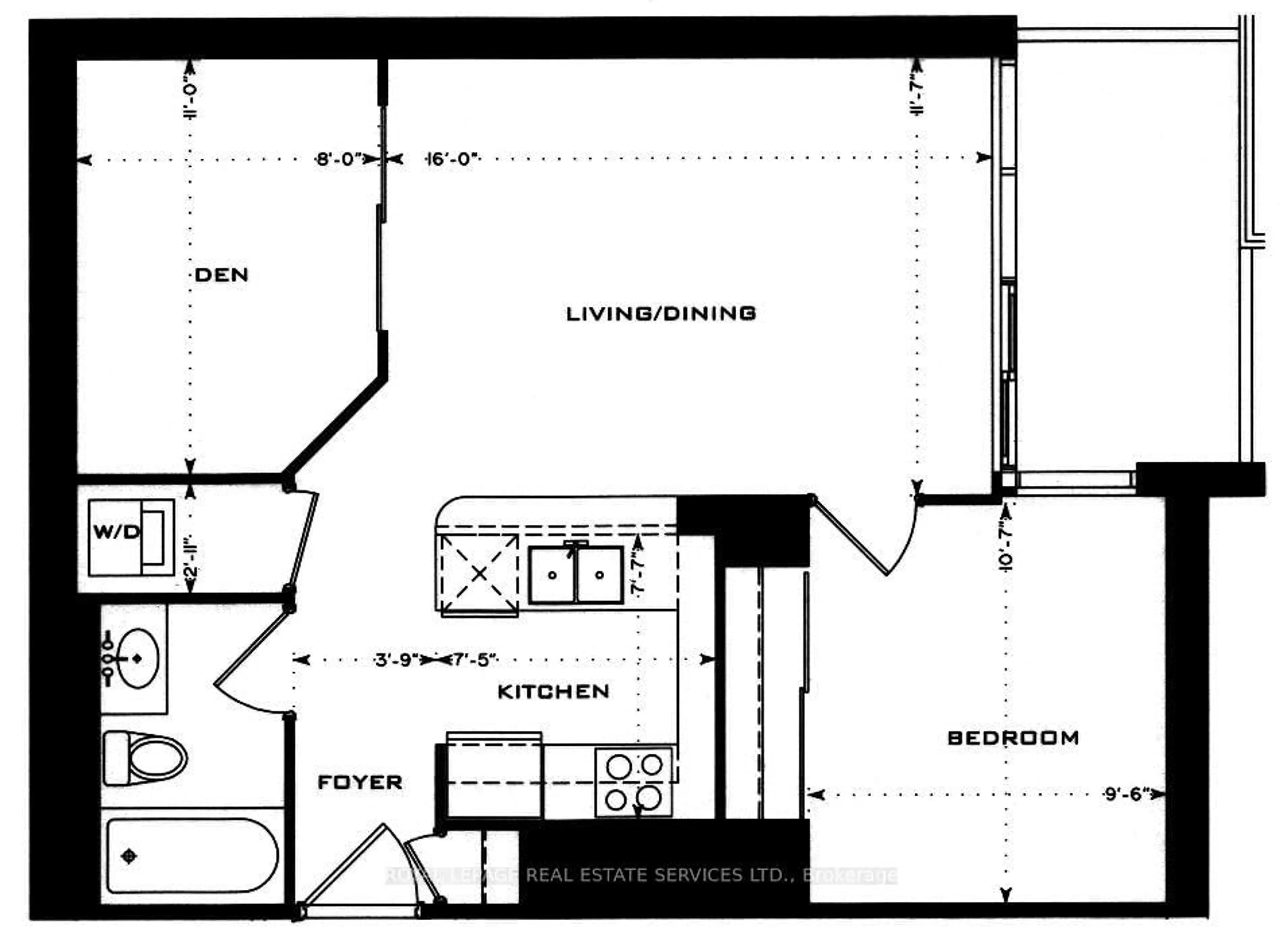 Floor plan for 1 Bedford Rd #701, Toronto Ontario M5R 2B5