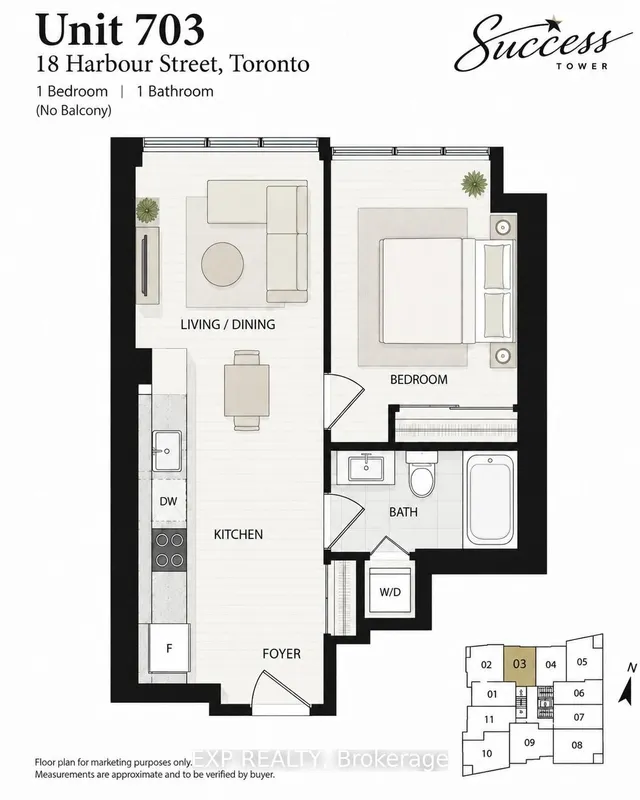 18 Harbour St #703, Toronto 5
