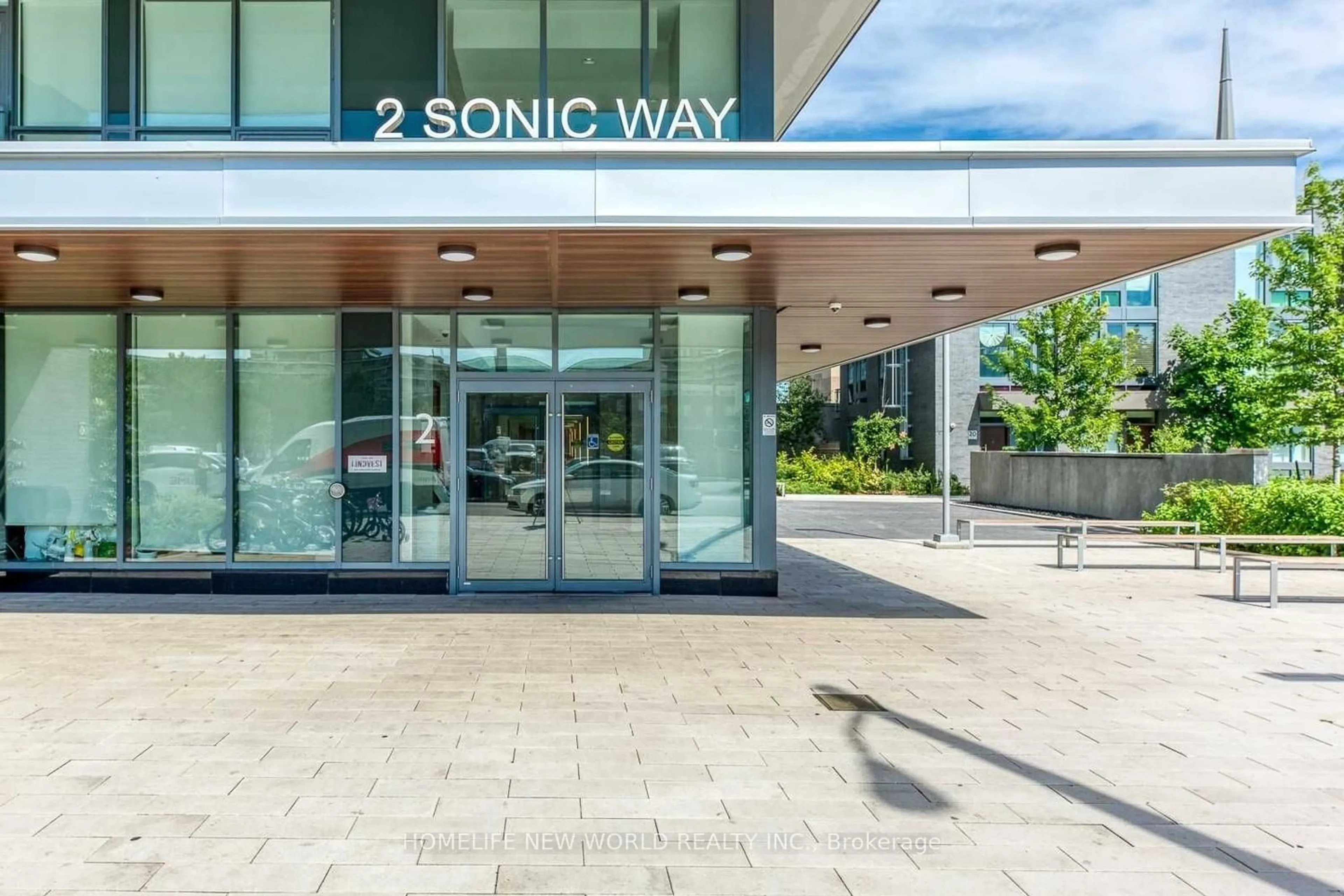 Indoor lobby for 2 Sonic Way #2610, Toronto Ontario M3C 0P2