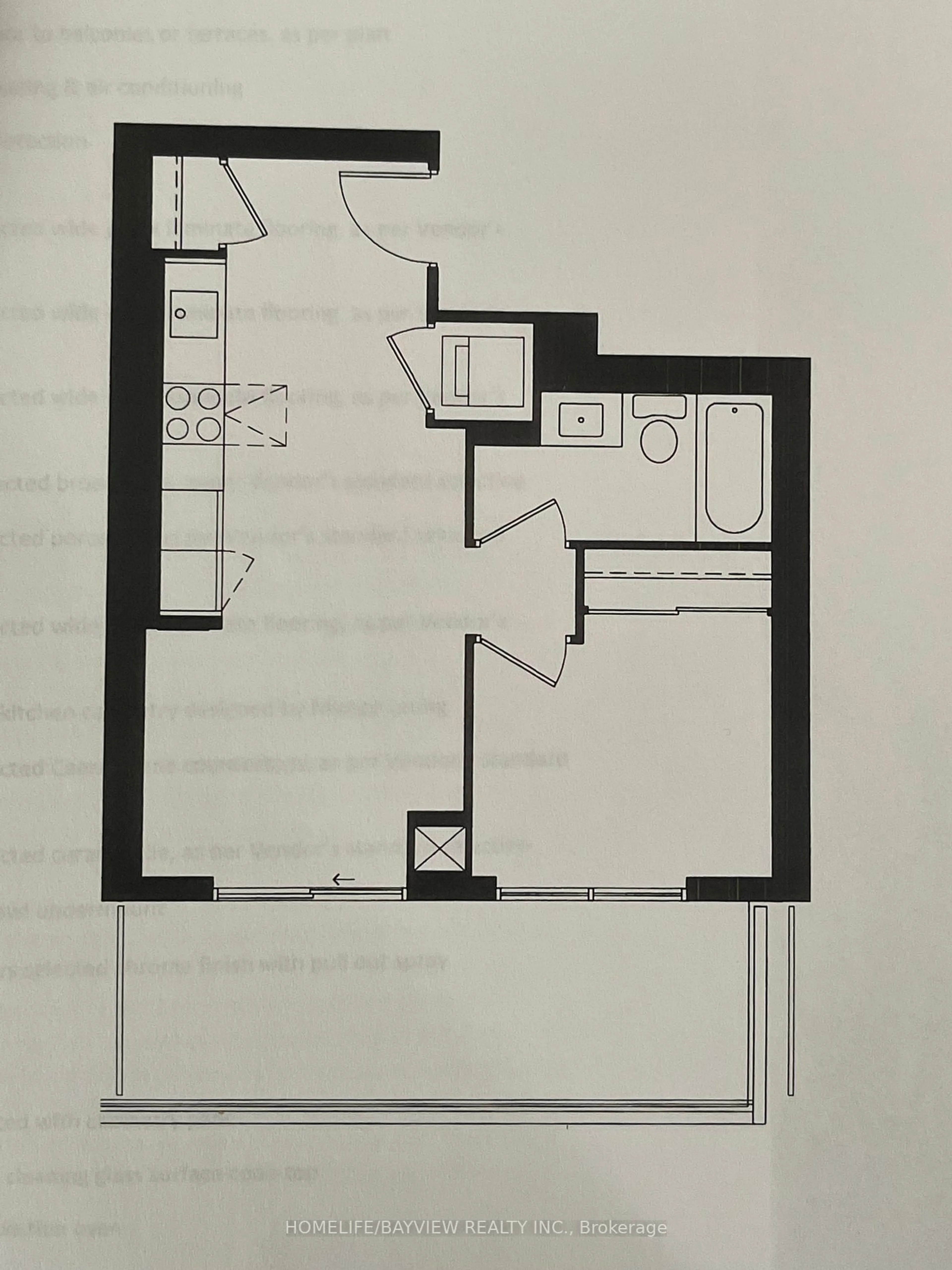 Floor plan for 2221 Yonge St #405, Toronto Ontario M4S 0B8