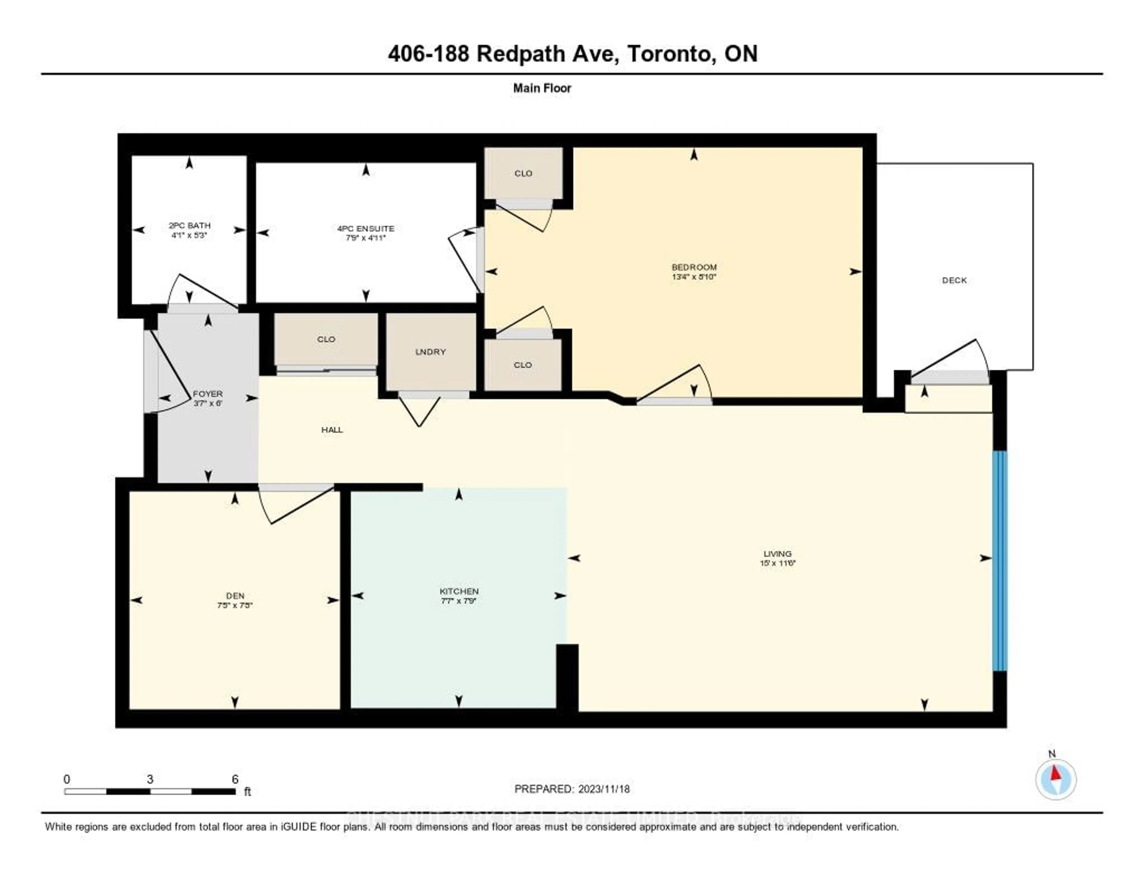 Floor plan for 188 Redpath Ave #406, Toronto Ontario M4P 3J2